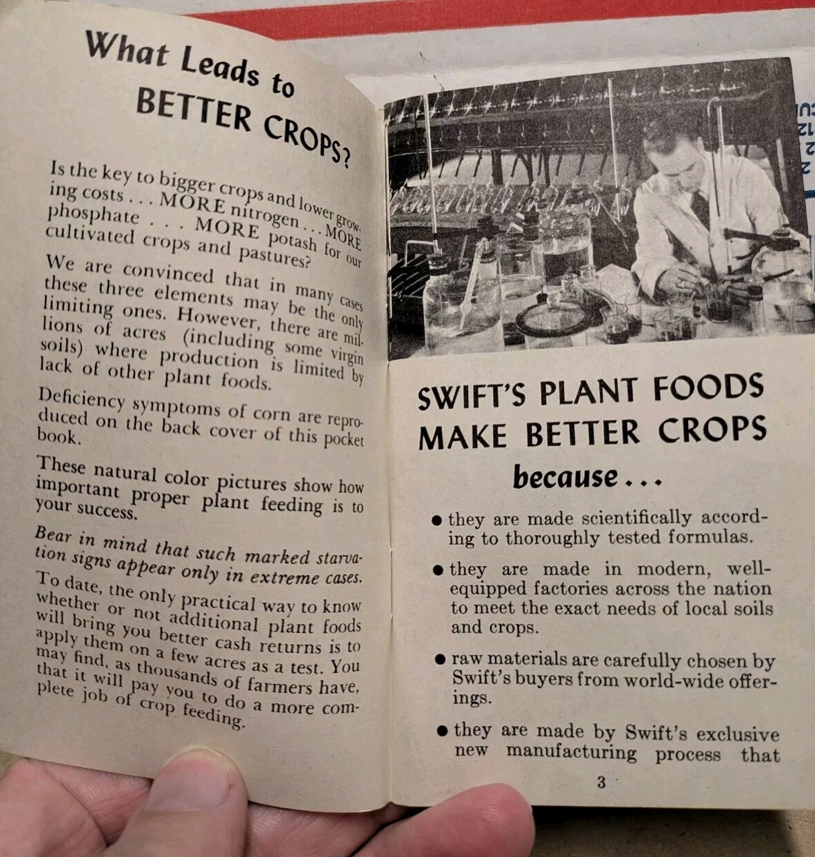 1954-1955 Swift&rsquo;s Plant Food Service Red Steer Memo Book Vigoro Brimm Gold Bear