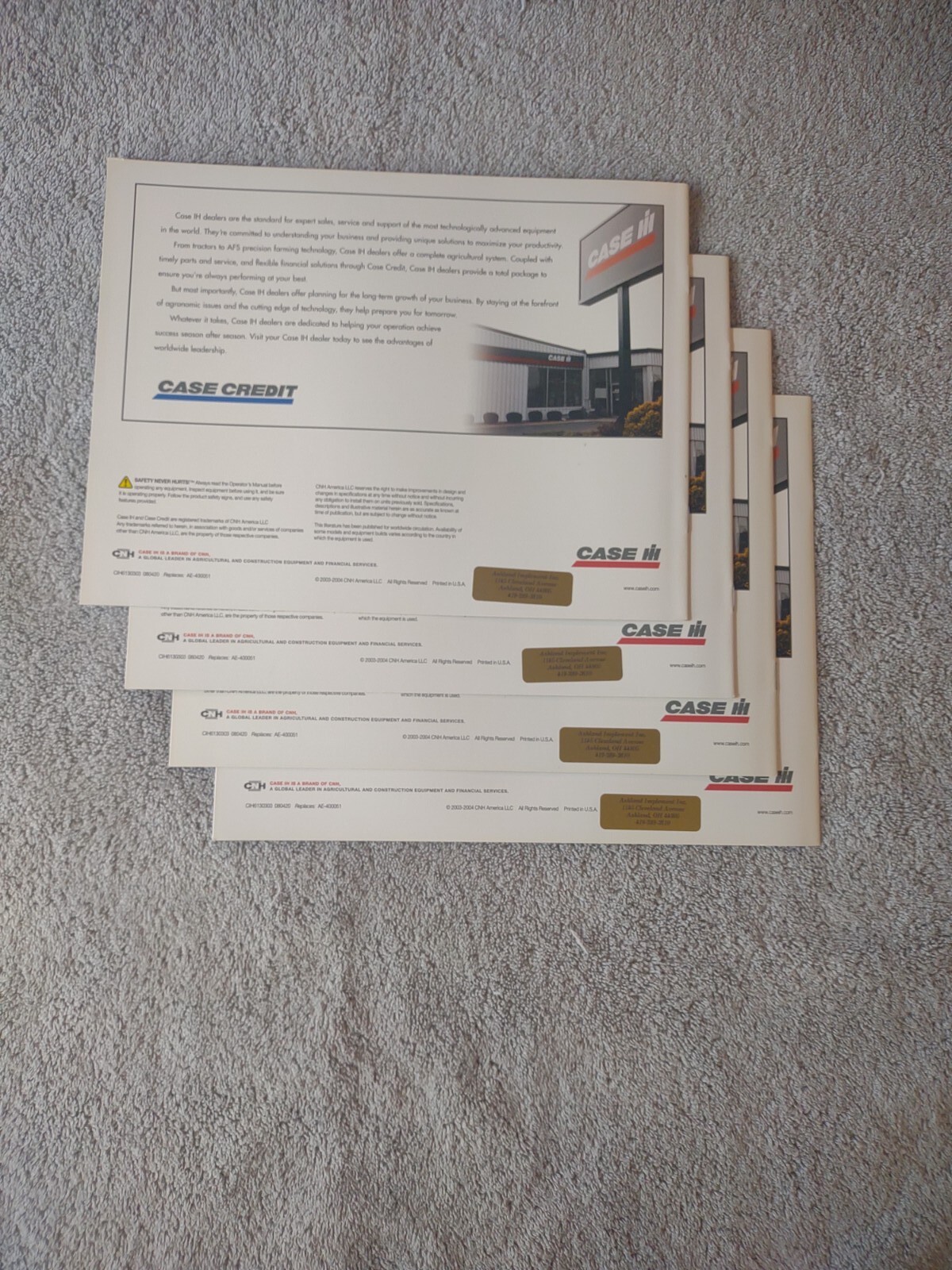 Case IH Primary Tillage Sales Brochures. Lot Of 4. MRX690. 6700. 6750. Ptx600.