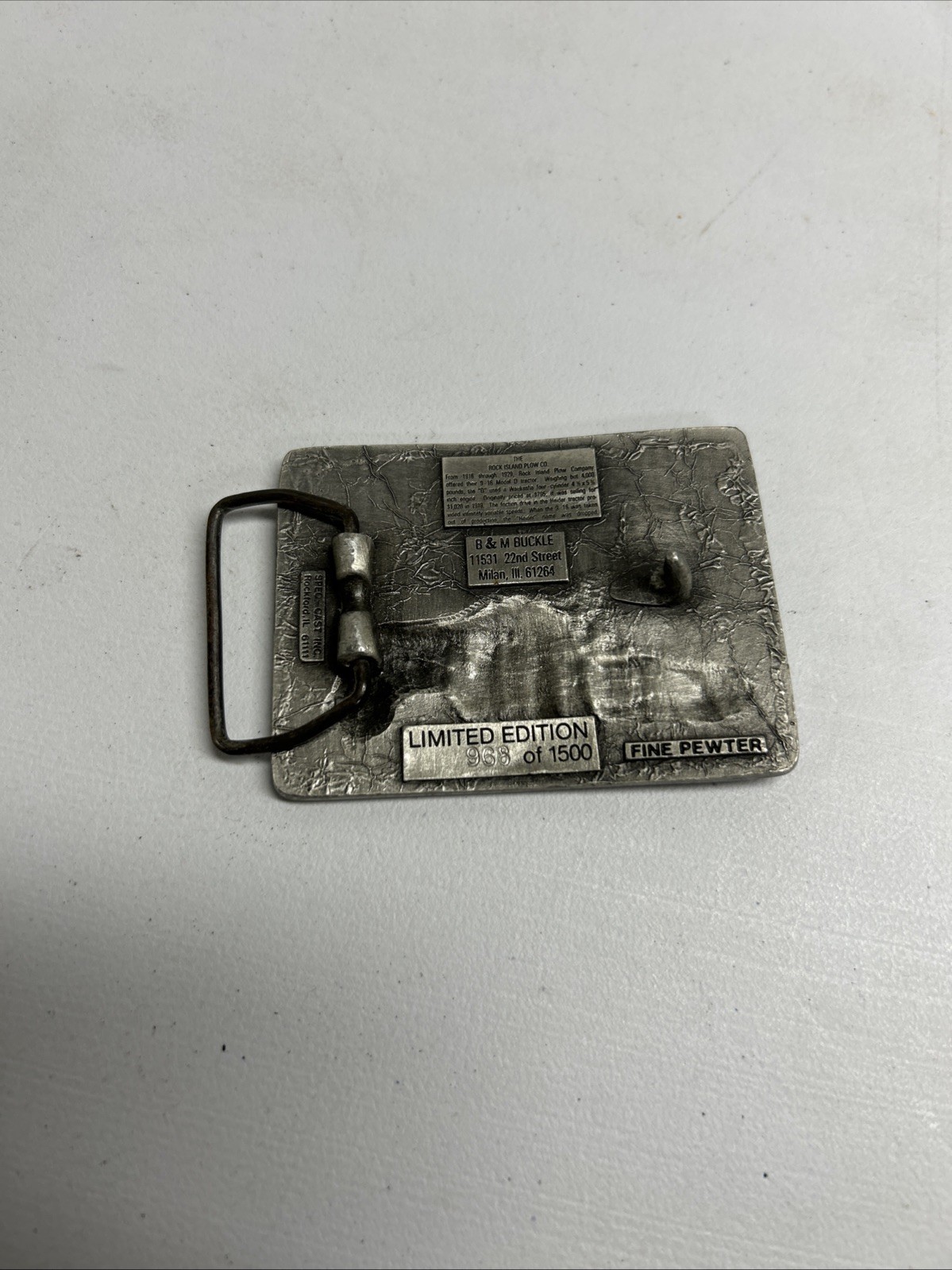 Rock Island Plow Co. HEIDER 9-16 Tractor Belt Buckle Limited Edition NEAT!