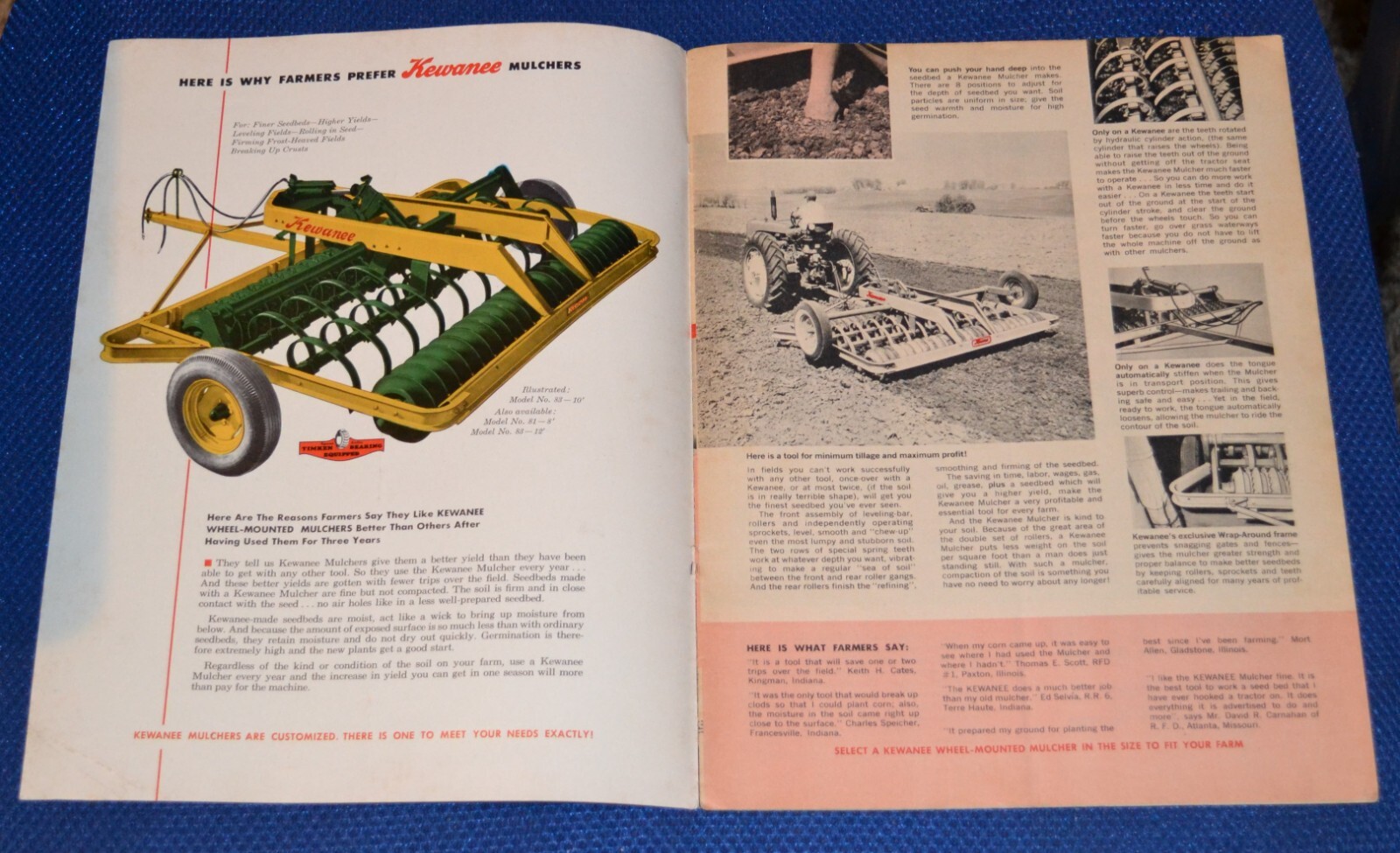 Vintage 1950&rsquo;s Kewanee Customized Farm Machinery Sales Brochure