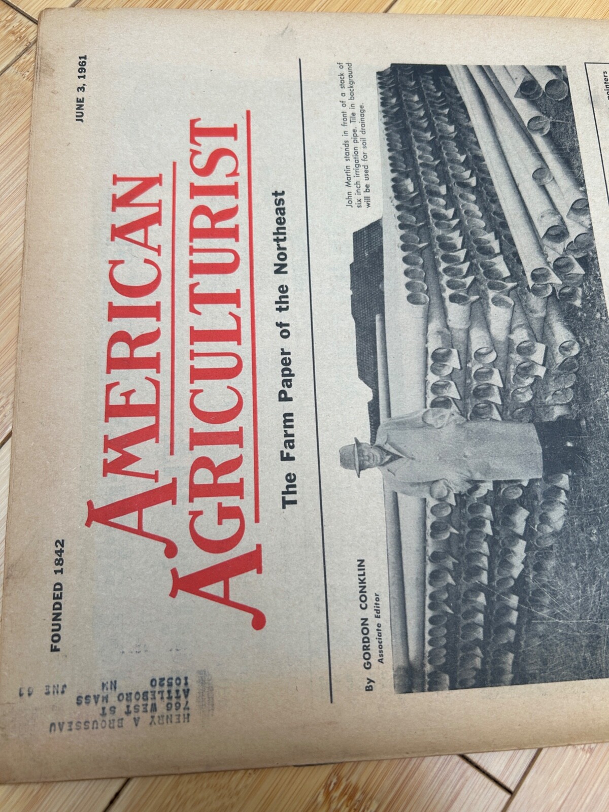 JUNE 3 1961 AMERICAN AGRICULTURIST MAGAZINE THE FARM PAPER WATER MANAGEMENT