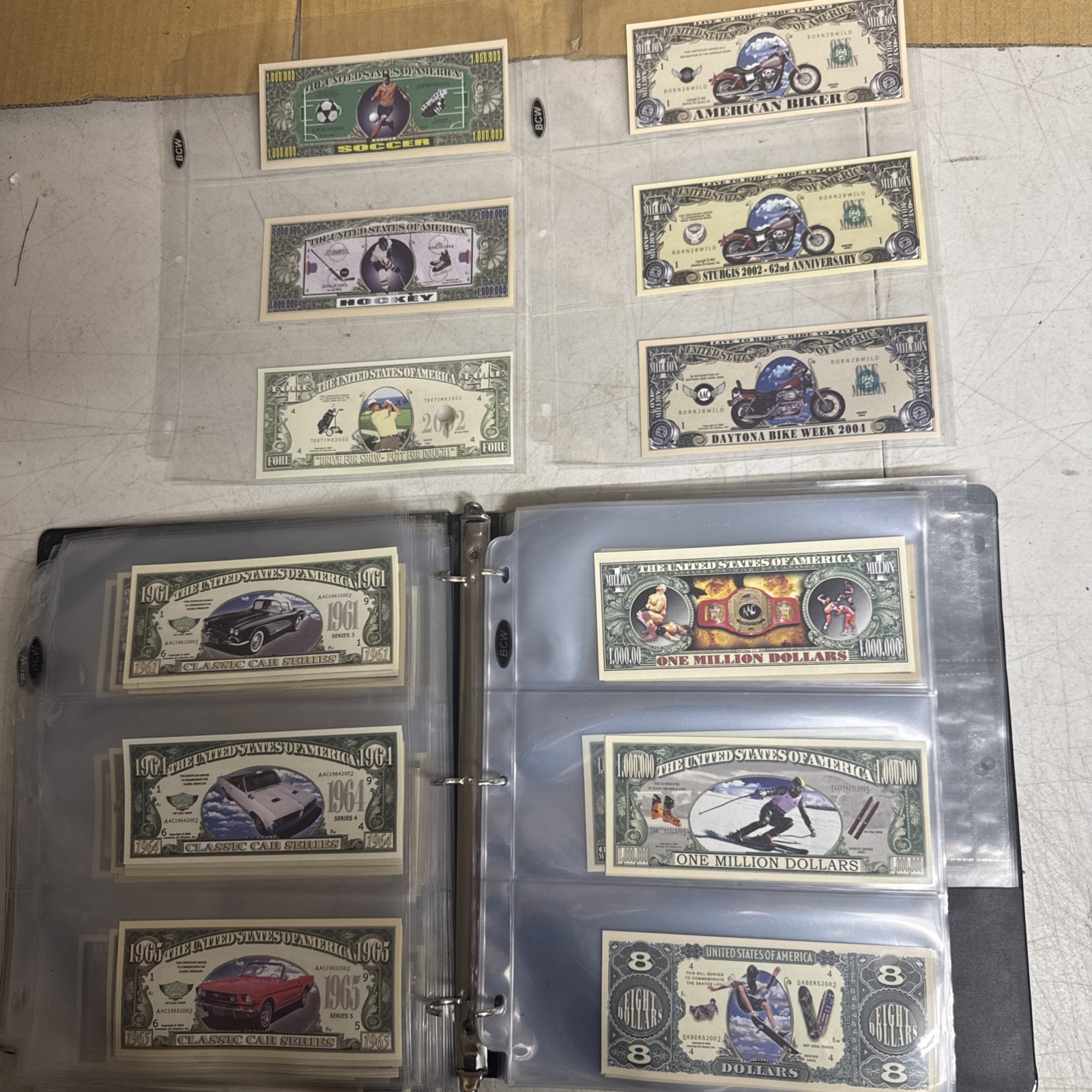 Huge Collection of 200+ Million Dollar Bills Mixed Themes /