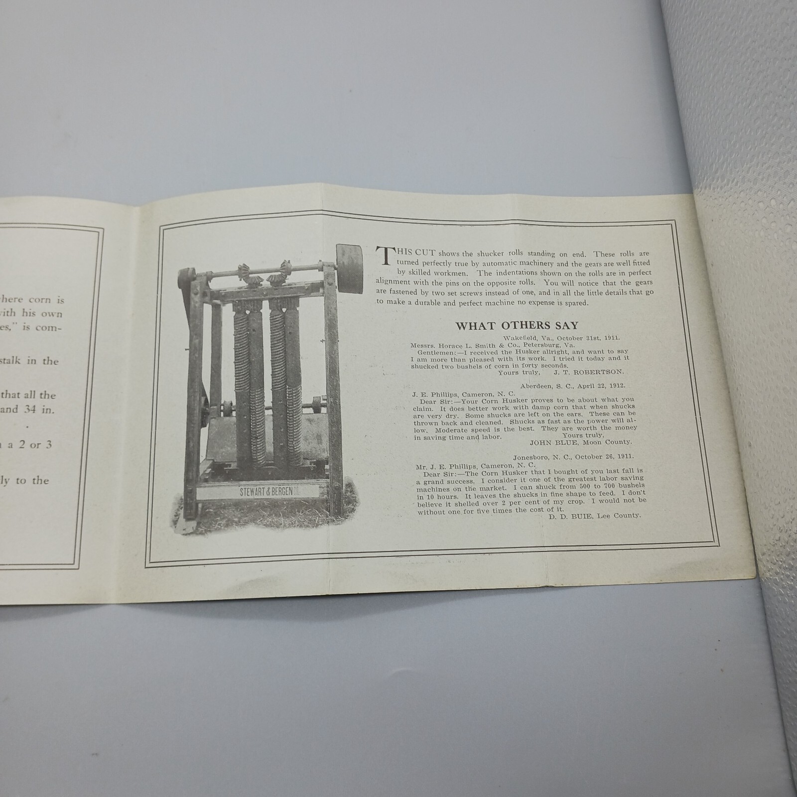 The Fort Plain Corn Shucker Advertising Pamphlet Stewart & Bergen Co. Ephemera