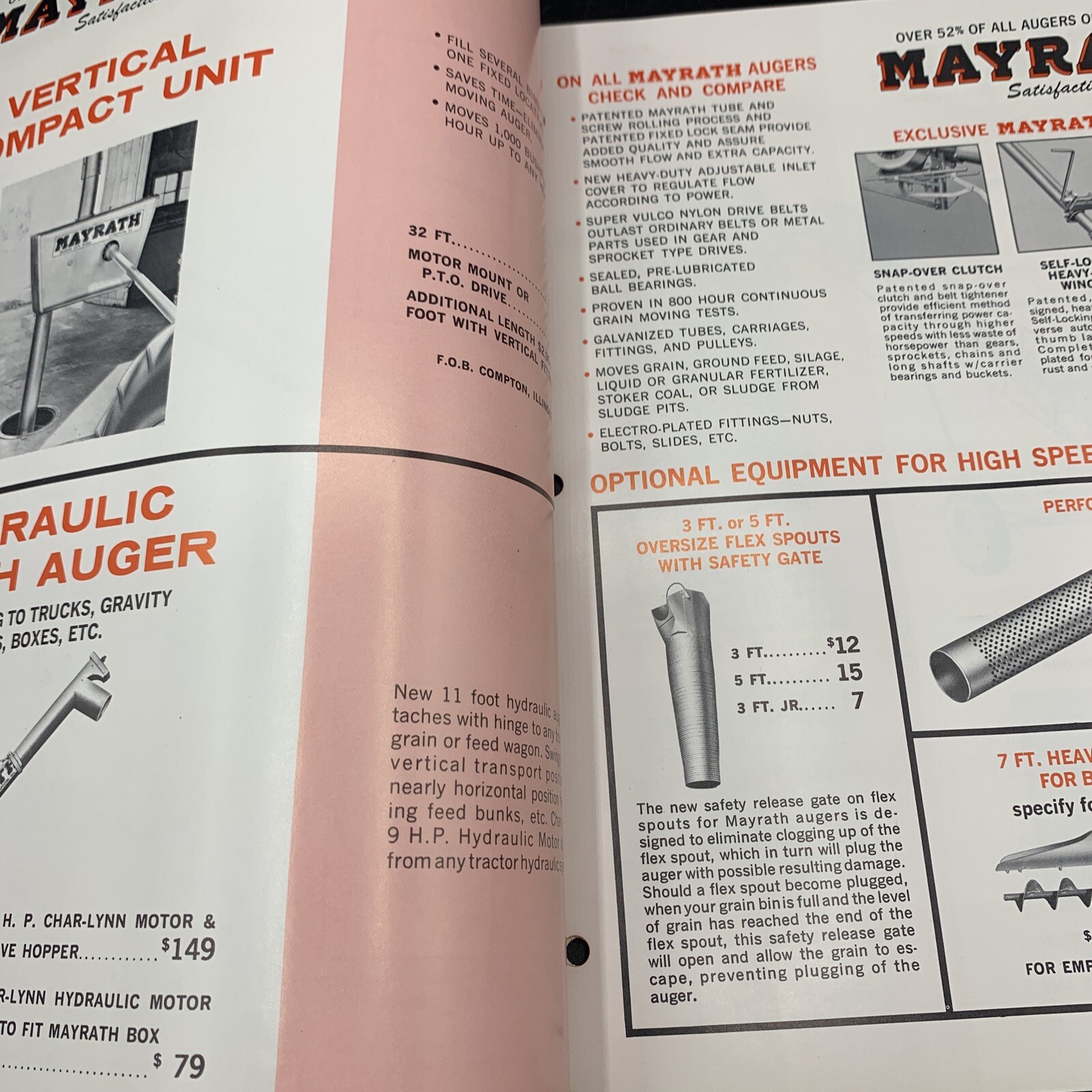 Original 1966 Mayrath Company Farm Equipment Brochure-16 Pages-Compton IL