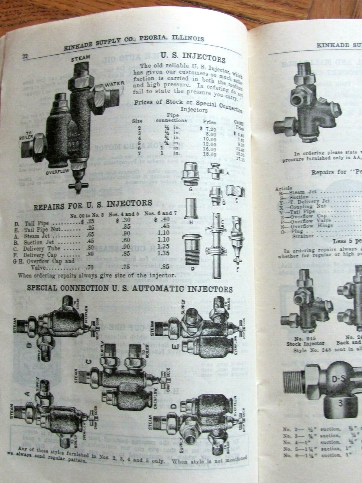 1930 FARM SALE CATALOG KINKADE SUPPLY CO PEORIA,IL TRESHER & MILL SUPPLIES
