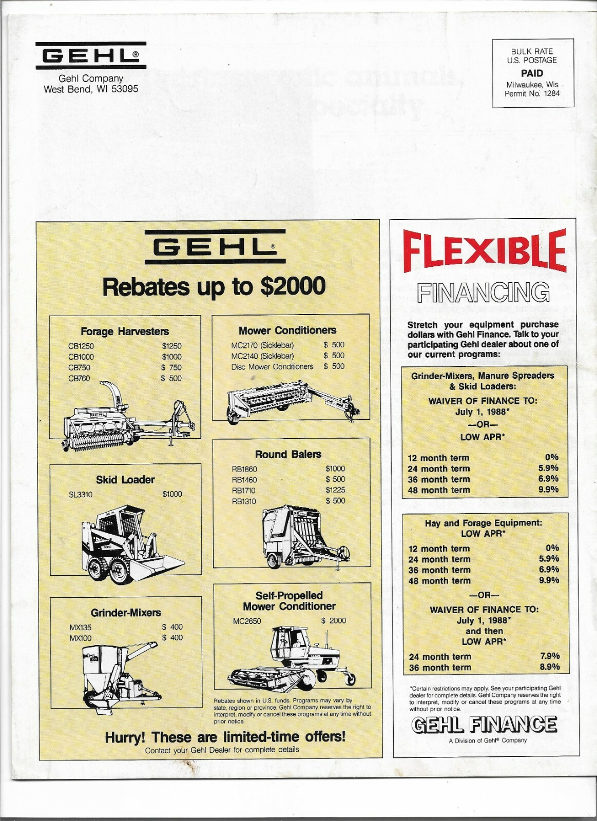 Original OEM Gehl Good Ideas Volume 4 Number 1 Magazine Brochure Book Pamphlet