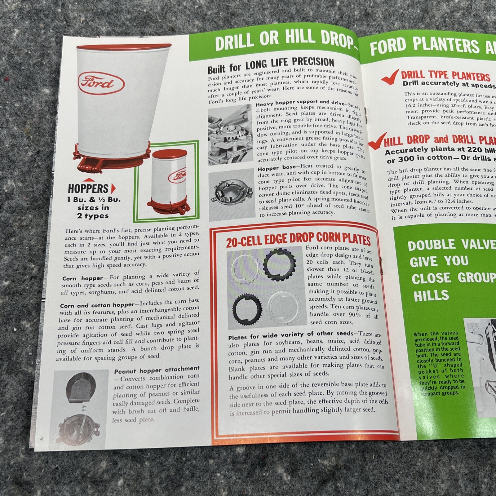 FORD 2,4,6 REAR MOUNTED PLANTERS 8 PAGES SALES BROCHURE