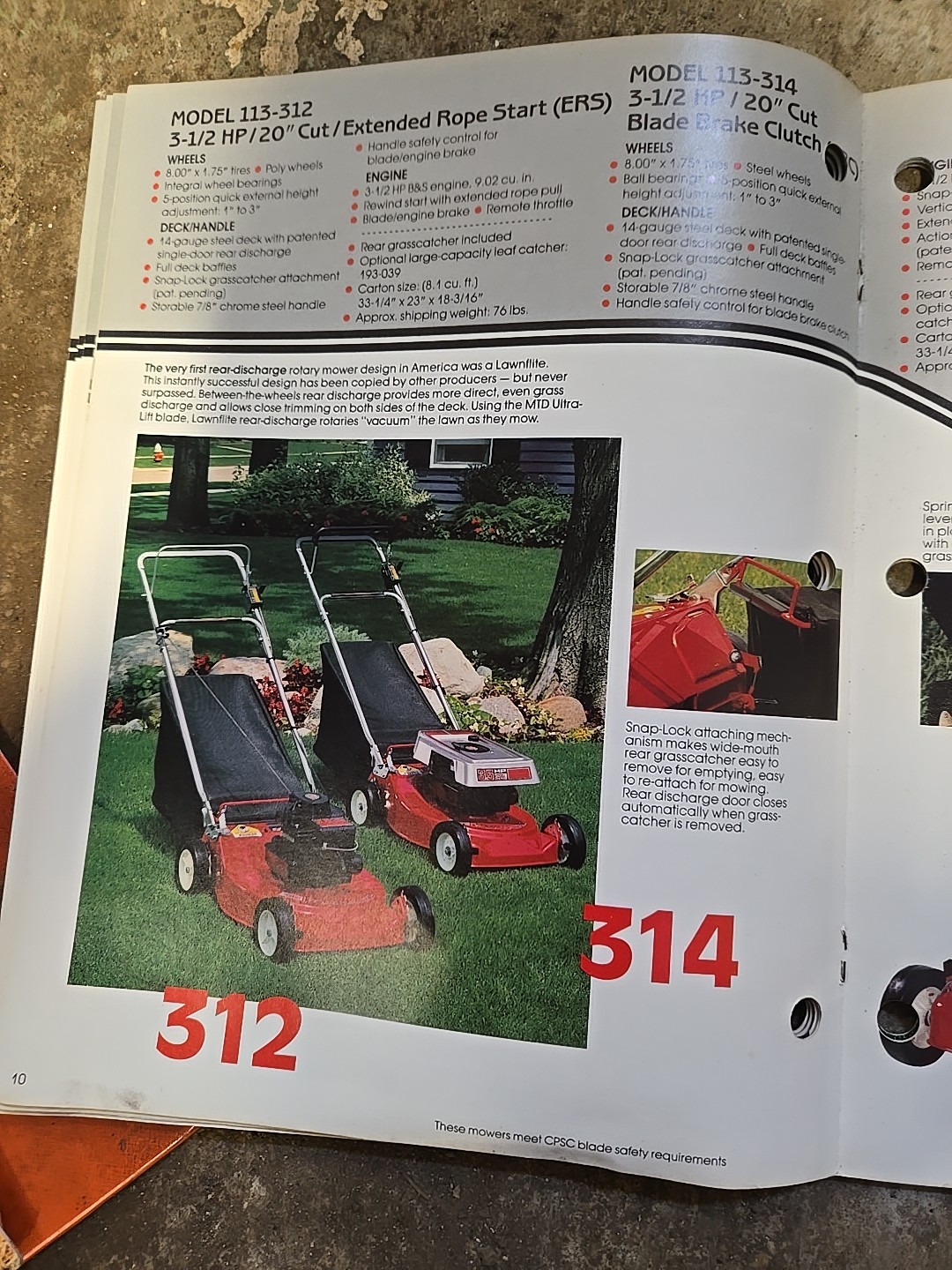 1983 MTD Lawnflite Power Mowers Brochure Catalog Point Of Sale