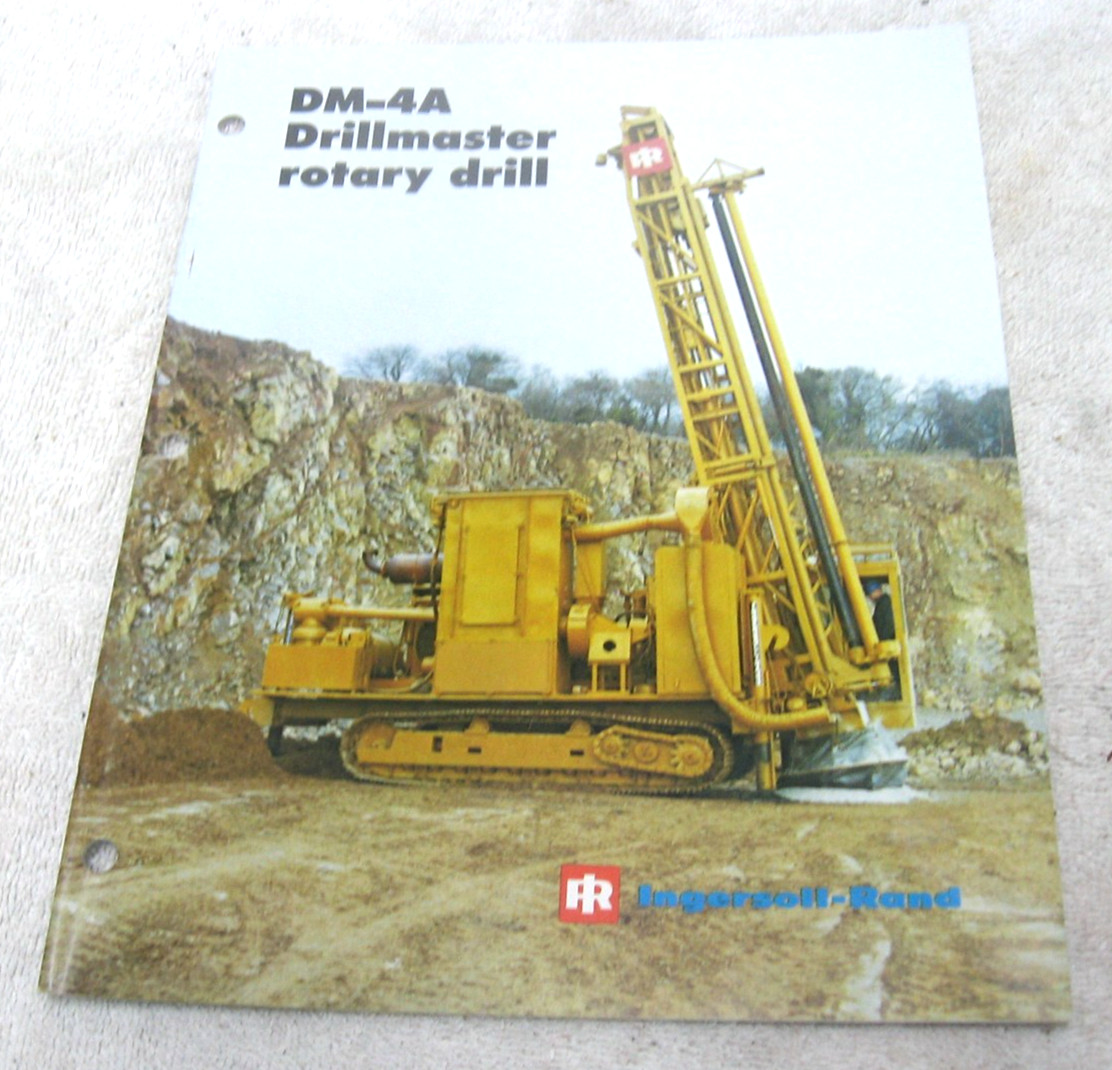 VINTAGE 1976 INGERSOLL RAND DM4A DRILLMASTER ROTARY DRILL BROCHURE ORIGINAL