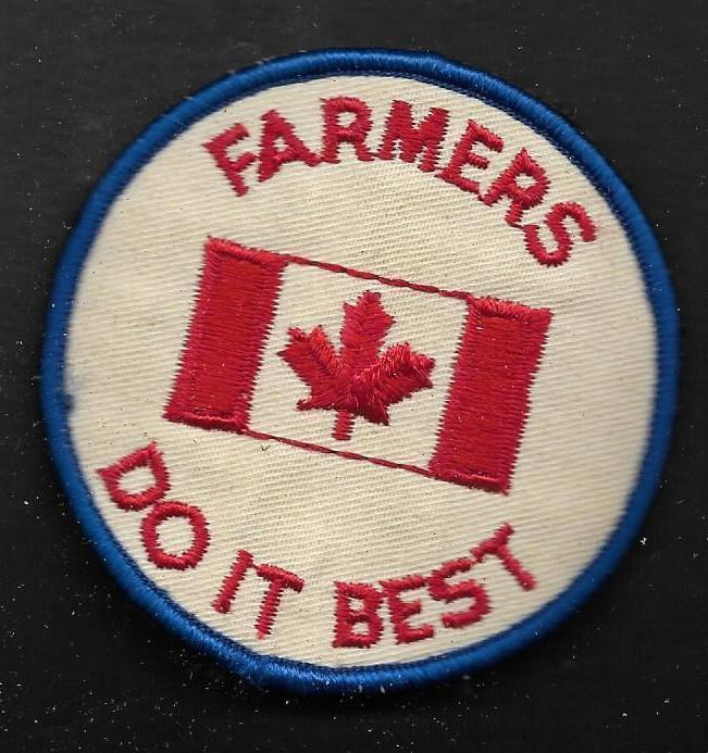 bdg0068:CANADA FLAG – Farmers Do It Best Hat Cap Patch Badge