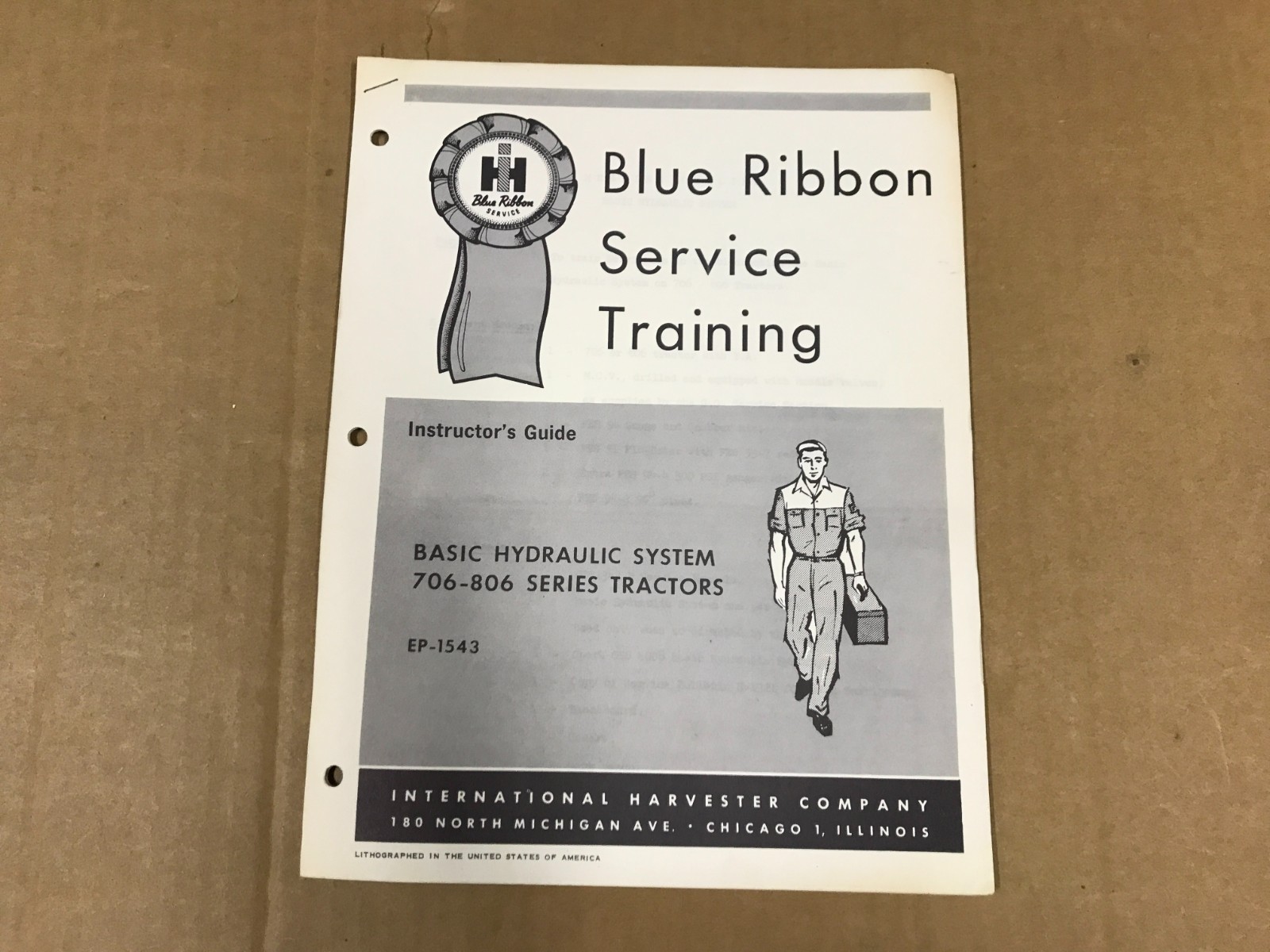 VTG Blue Ribbon Service Training- Basic Hydraulic System 706-806 Series Tractors