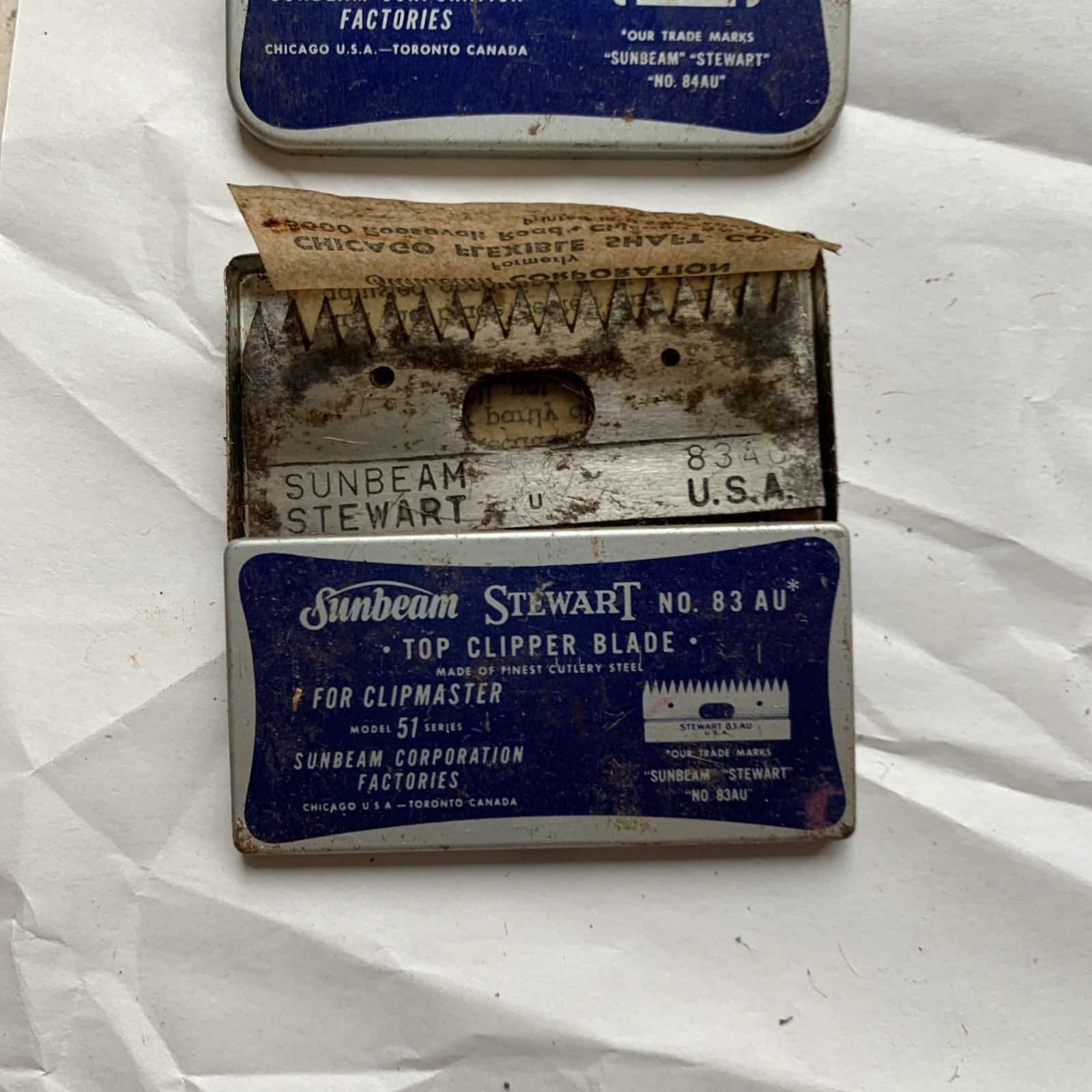 ANTIQUE- SUNBEAM- STEWART ELECTRIC CLIPMASTER-MODEL 51-2 ORIGINAL BOX Powers On