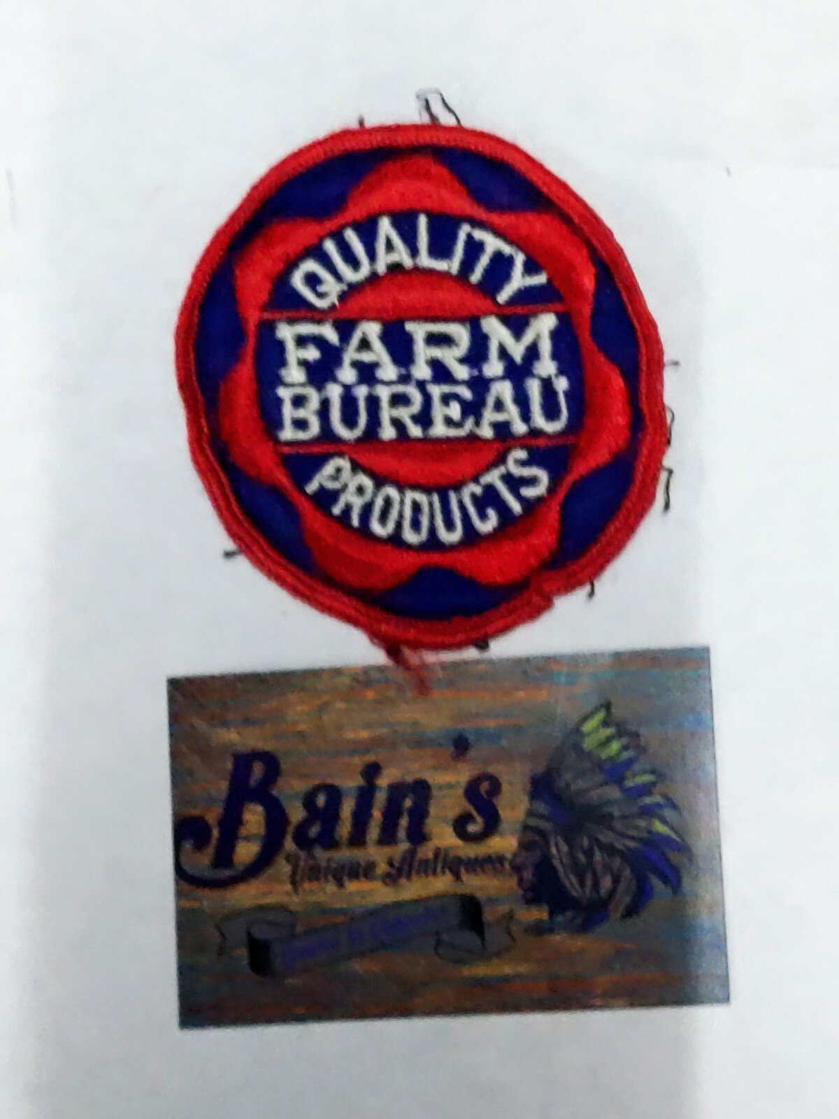 Antique Farm Bureau Quality Products Embroidered Sew On Patch 2¾in Pre-Owned 1pc