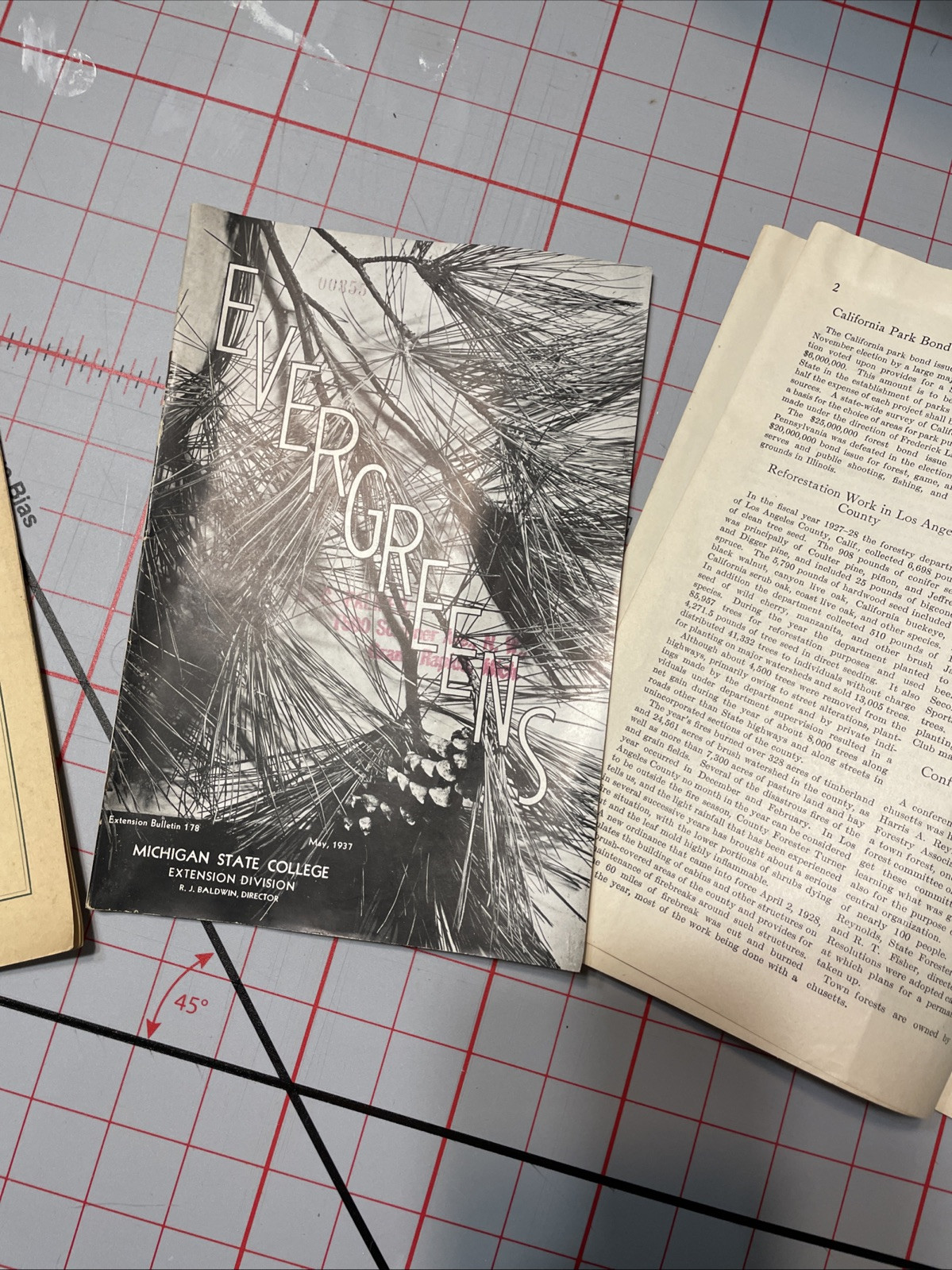 Vintage 1929, 1937, 1942 MSU Michigan State College Extension Forestry Mgt Publi