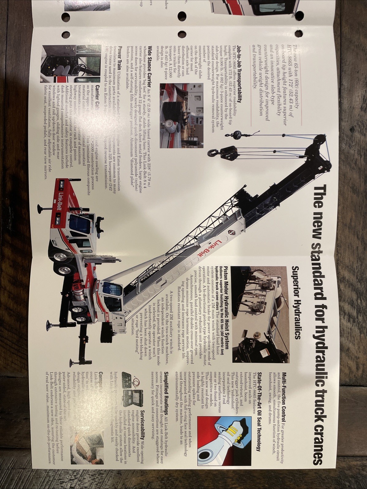Link-Belt HTC-8665 Hydraulic Truck Crane Brochure ‘93