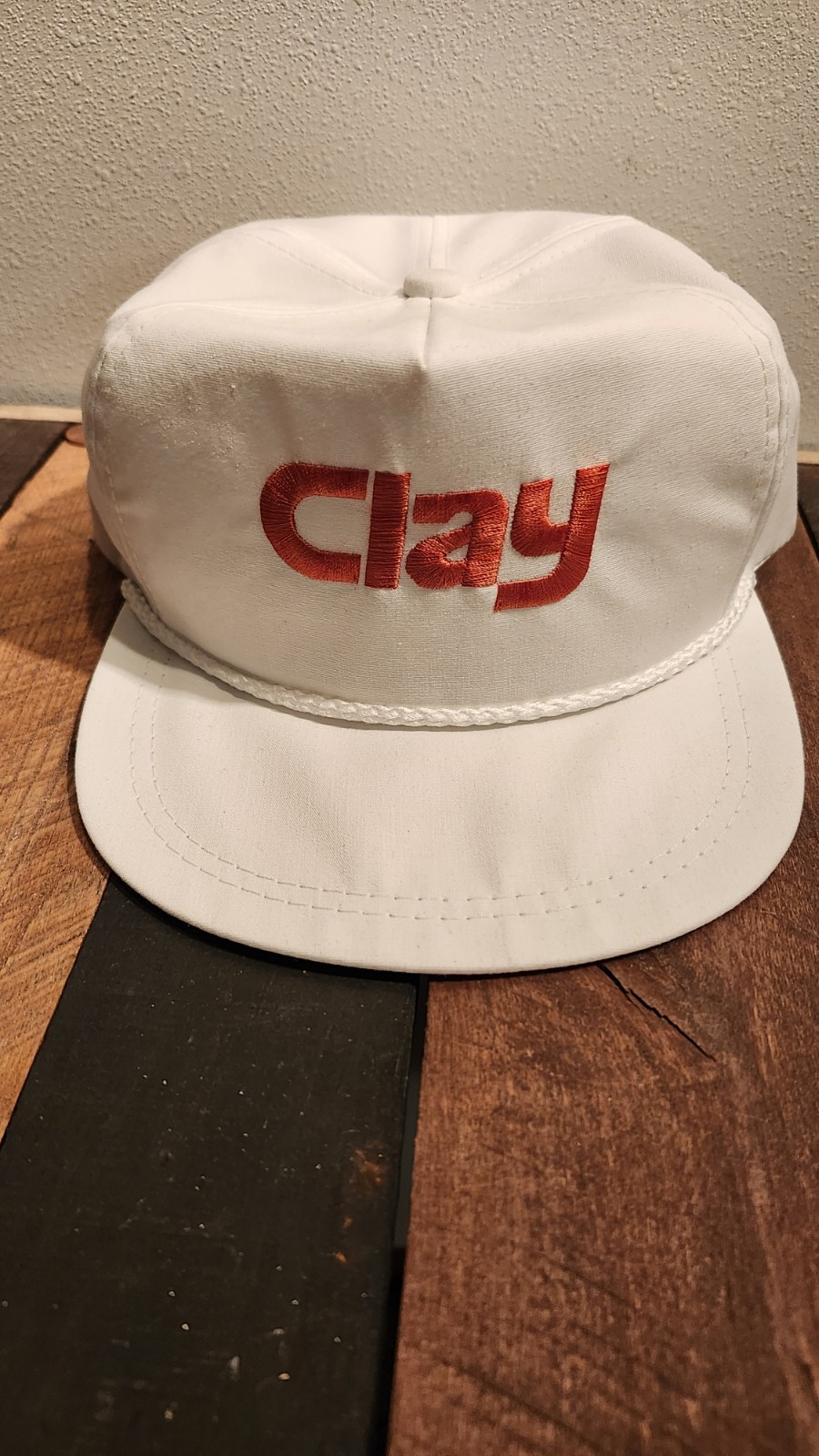 Clay Farm Equipment Implement Adjustable Hat/ Cap Made In USA Vintage 1980