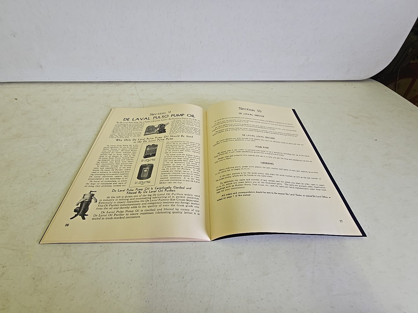 Vintage 1947 De Laval Sterling Milker Advertising Instruction Manual