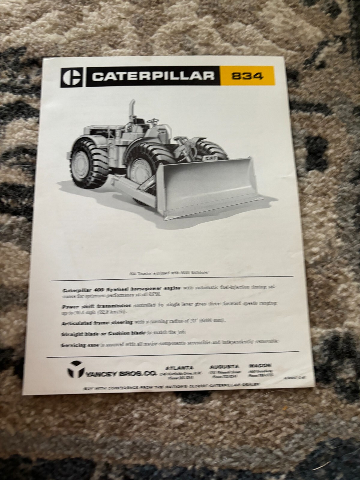 Caterpillar CAT 834 Wheel Dozer Brochure FCCA24