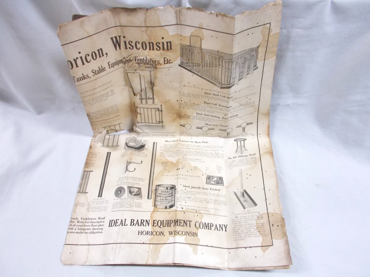 1933 Likely Teens – 2&prime; 7 ½” x 22 ½” Chart/Poster Ideal Barn Equipment Co.