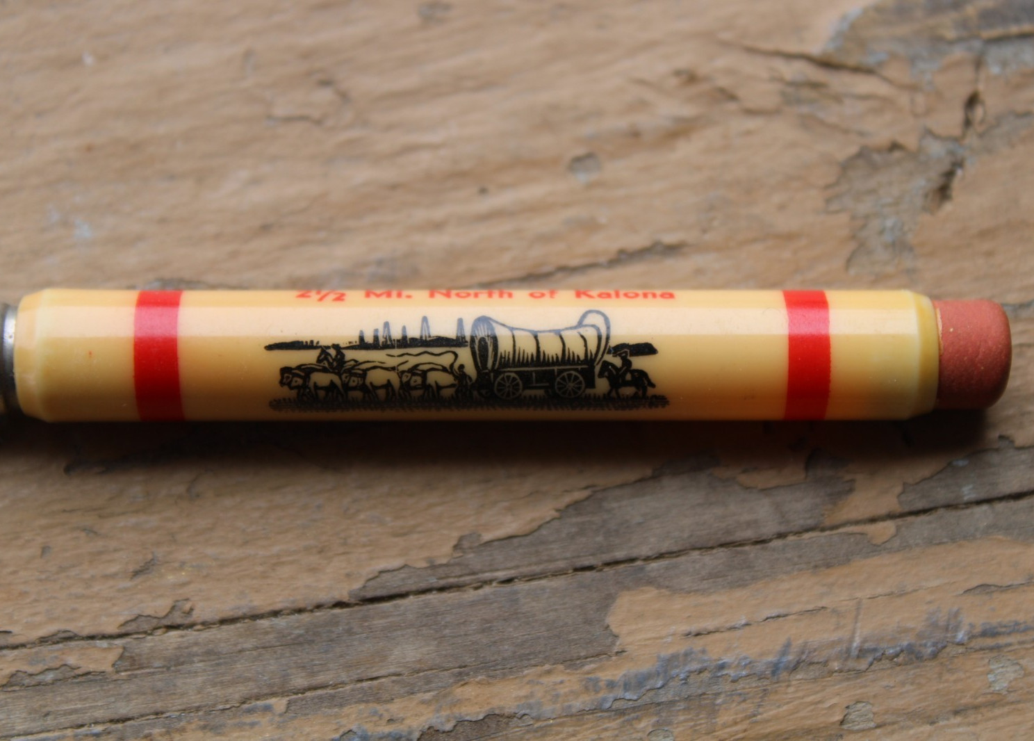 COVER WAGON GRAPHIC 1950s NOAH YODER HARNESS REPAIR Old Kalona IA Bullet Pencil