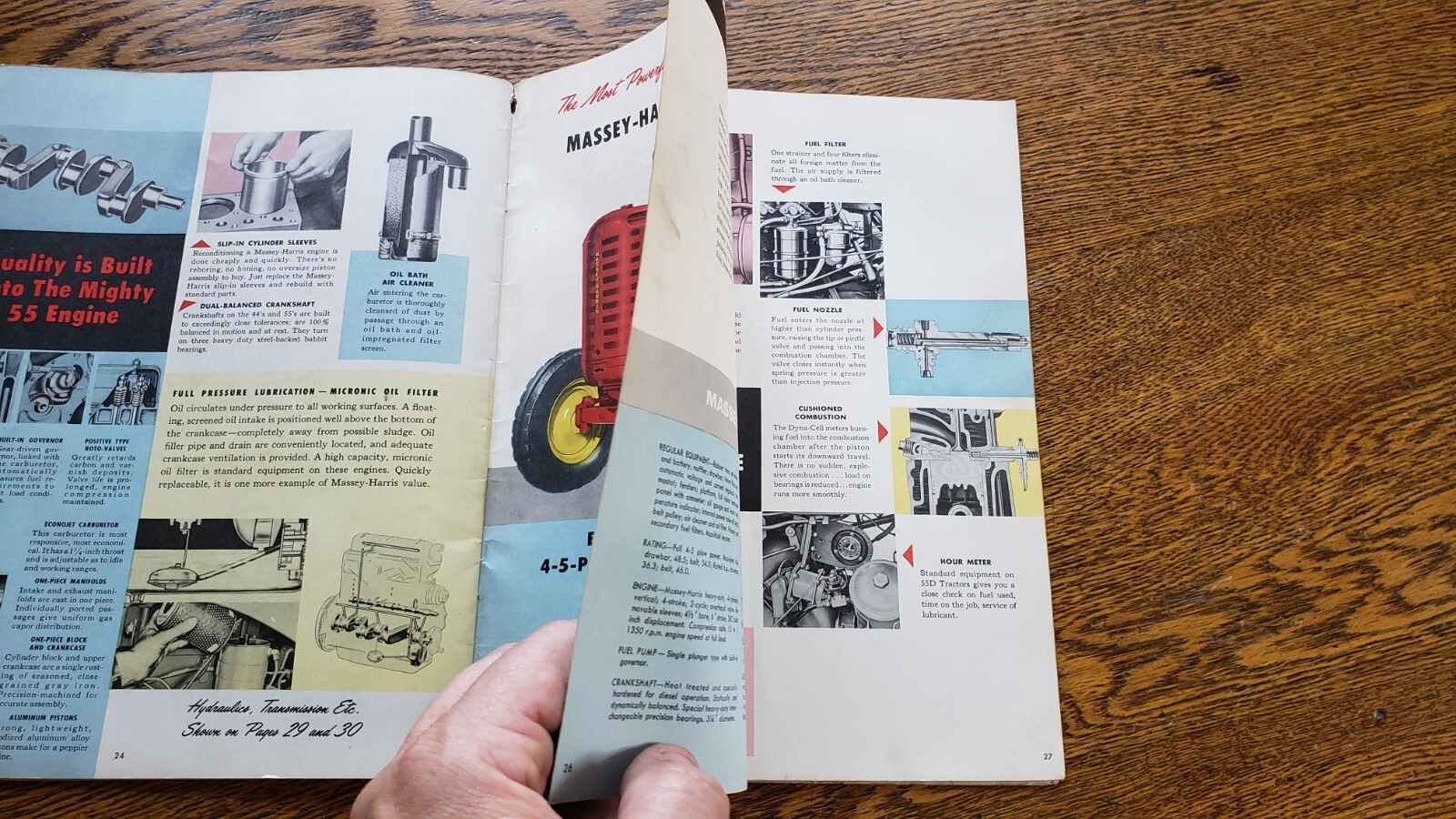 Vintage 1954 MASSEY-HARRIS Farm Equipment Sales & Service FARMERS HANDY catalog