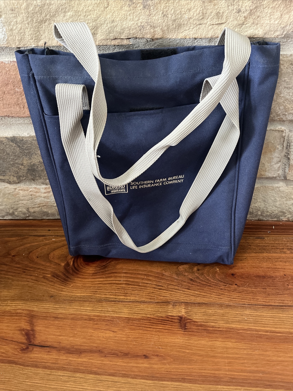 Southern Farm Bureau Life Insurance Company Canvas Tote Navy 15×11 1/2×3