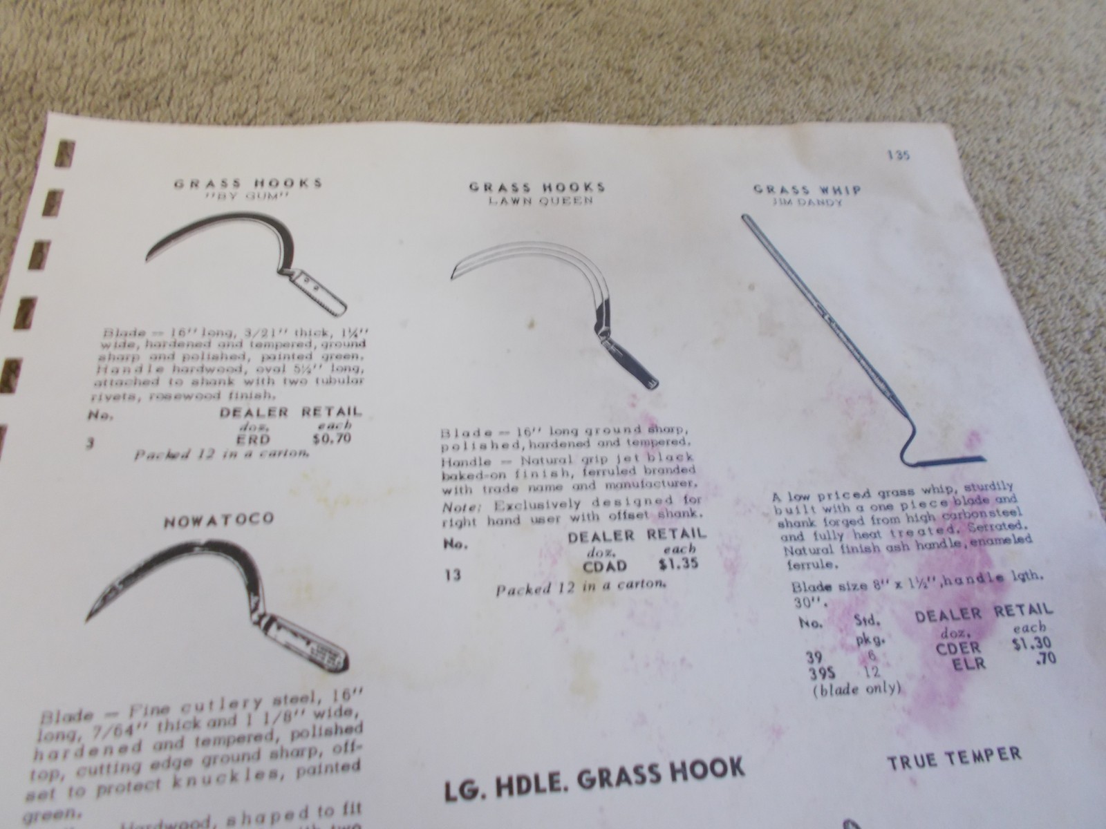 VTG 1950s AD PRICE TRUETEMPER SHEARS PRUNERS KEYSTONE SCYTHES TOOL GARDEN