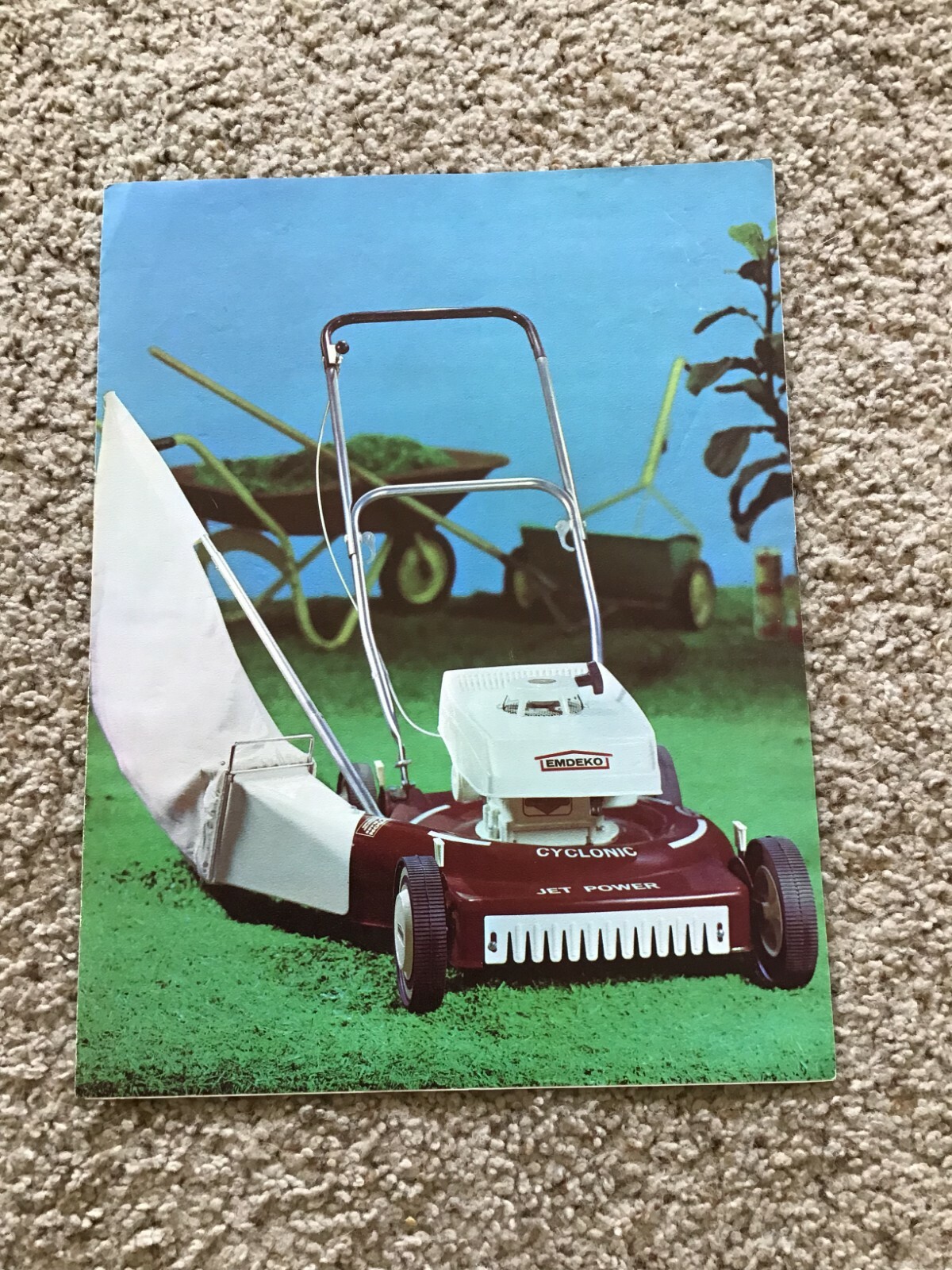 1970s Emdeko lawn care mowers, original sales literature.