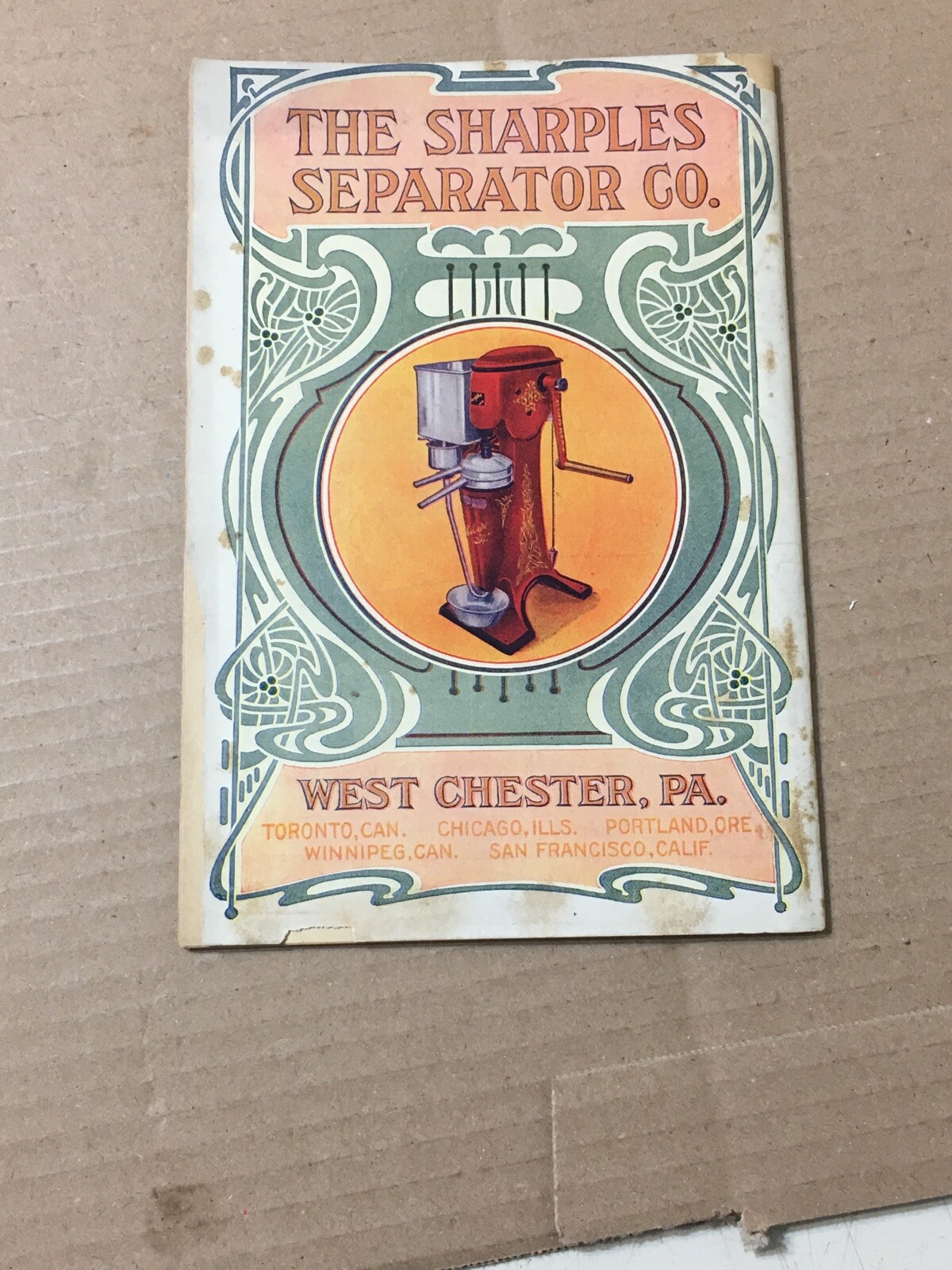 Antique Sharples Separator Co. Old Time Song Book Advertising