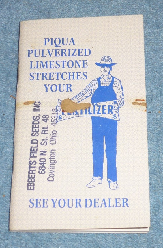 Pair of Vintage Piqua Pulverized Limestone Ohio ARMCO Pocket Memo Notebooks