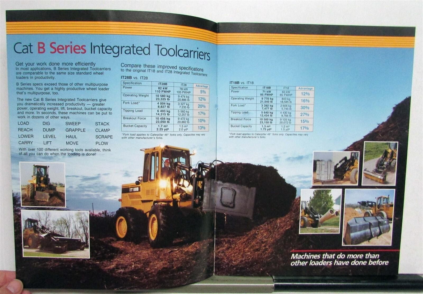1990s Cat B Series Integrated Toolcarrier Features Specifications Sales Brochure