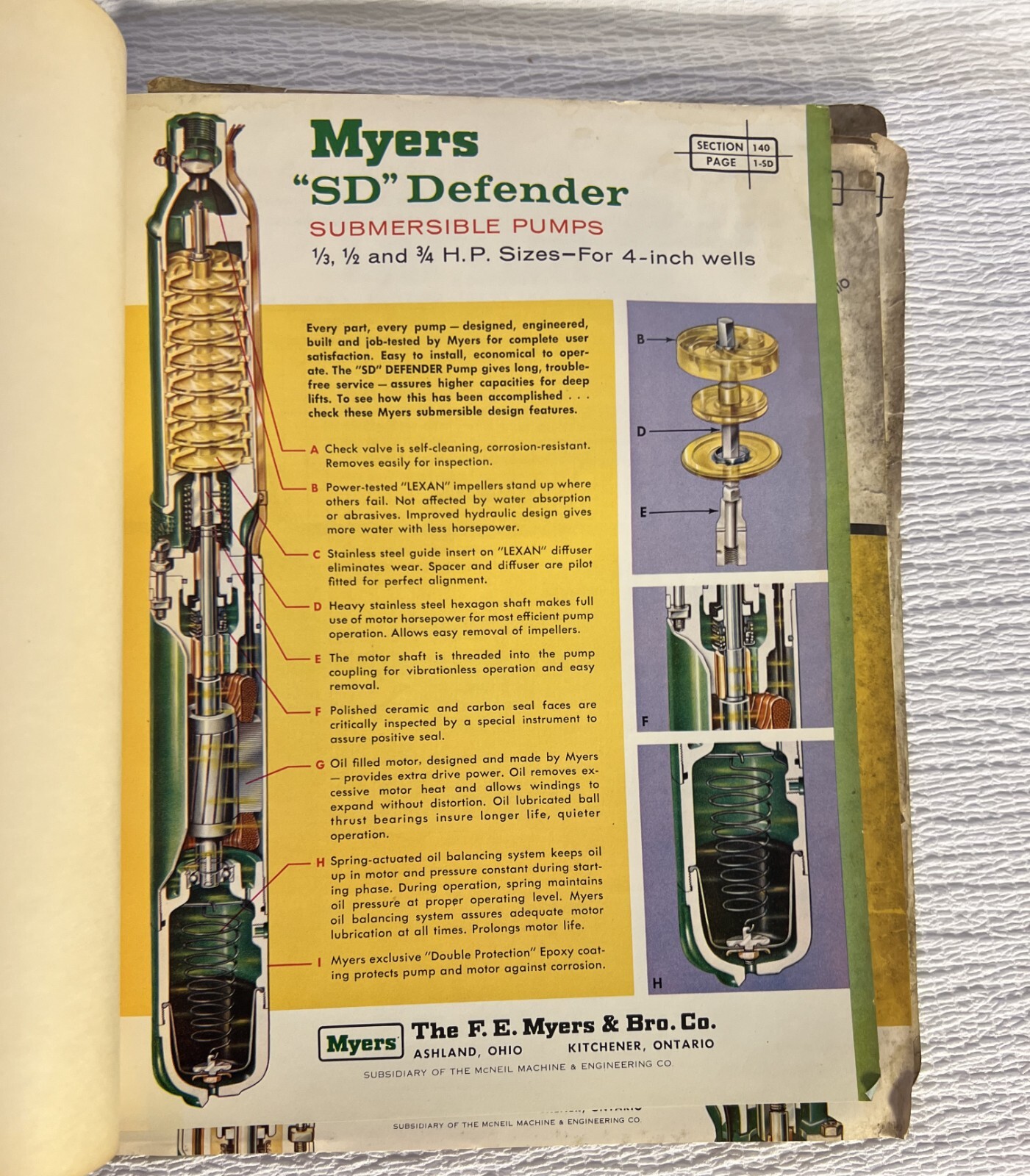 Myers Pumps 1950 60s Vtg Info Catalogs Manuals Specs Olympian Explorer Defender