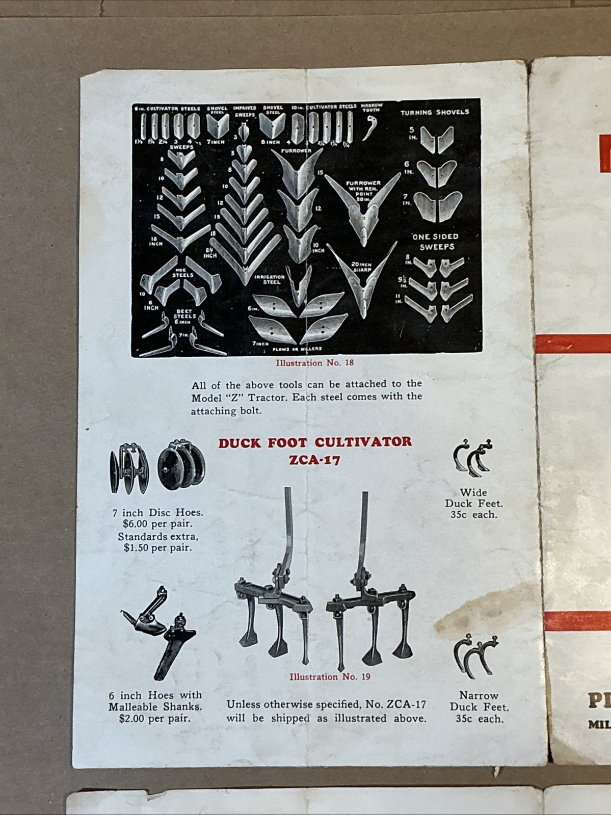 Vintage 1940s Power Model Z Brochure Price Lists And Letter INV-P1026