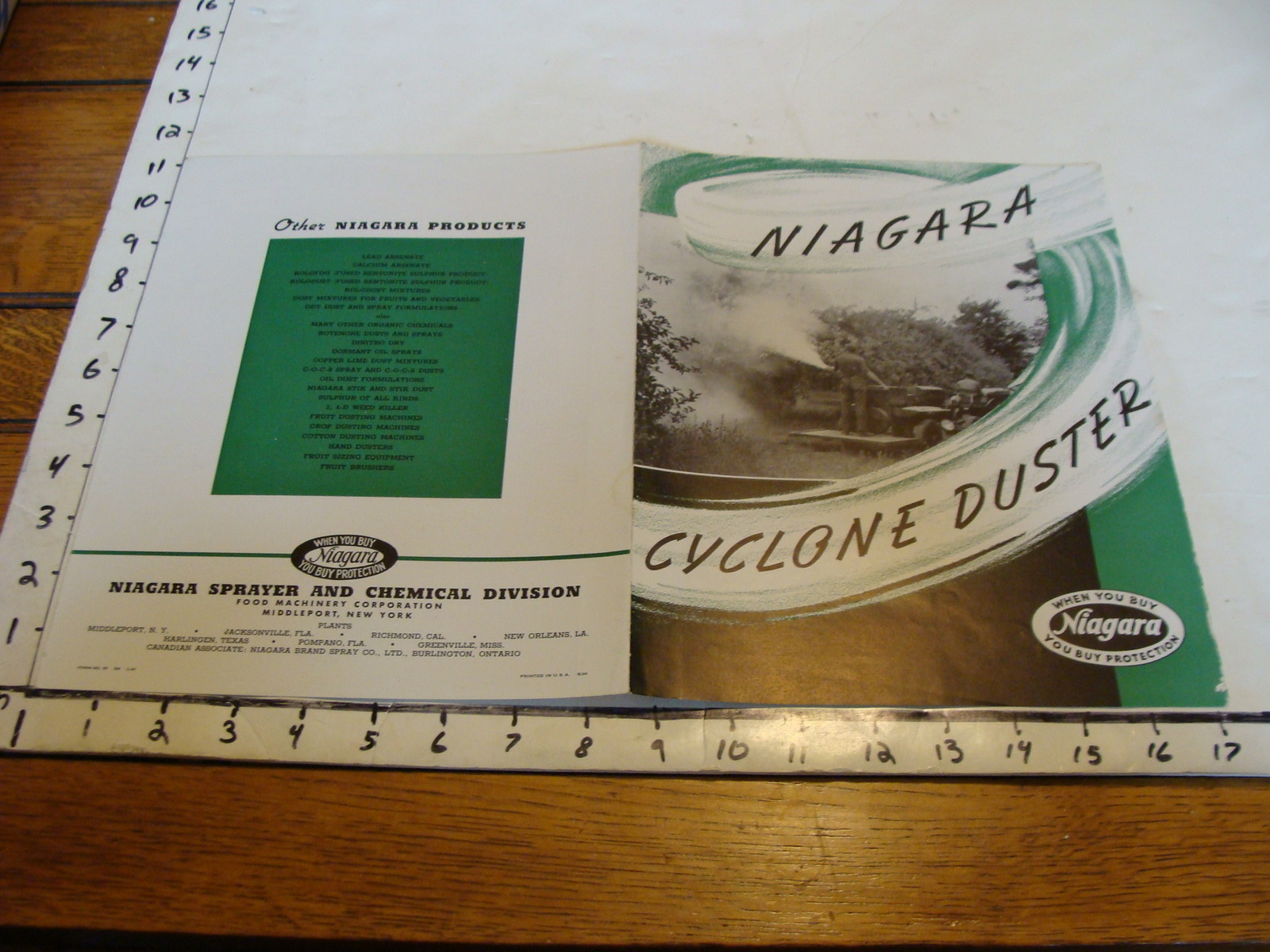 vintage NIAGARA CYCLONE DUSTER 1947 BROCHURE