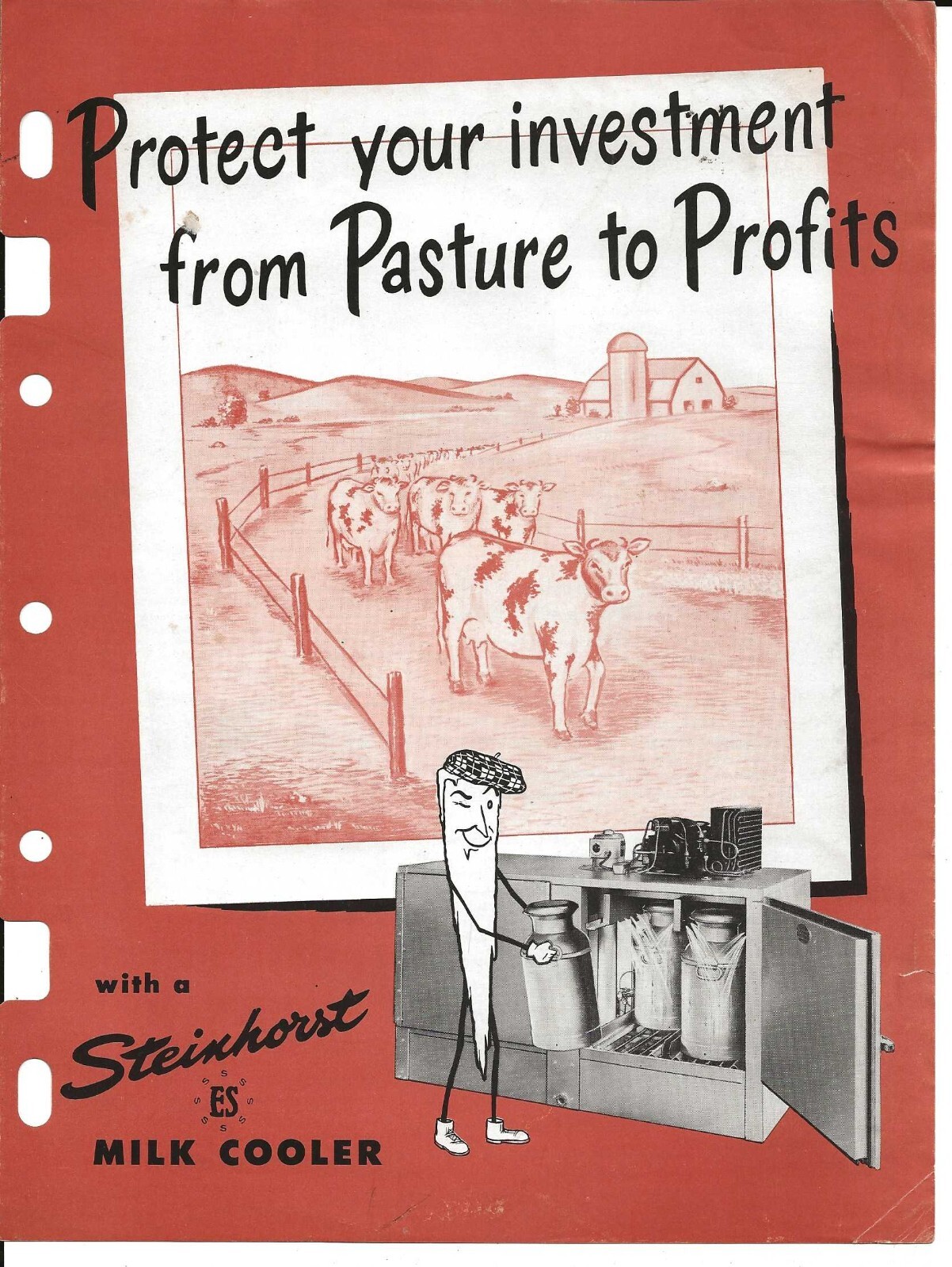 Steinhorst Milk Cooler Freezer Adv Folder~Utica NY circa 1950&rsquo;s VG