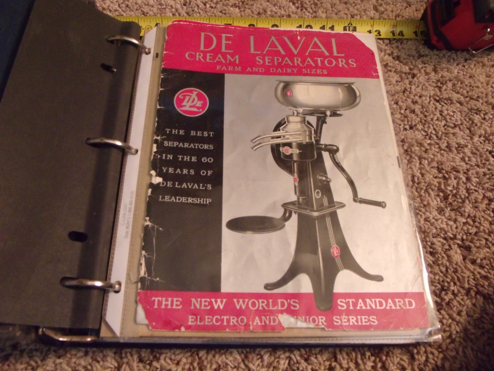 DELAVAL DEALER BINDER ADVERTISEMENT & SEVERAL MANUALS SEPARATORS MILKERS COOLERS