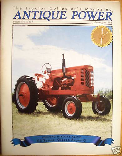 GIBSON Super G tractor, Sheppard SDI-2 Tractor 1998 Antique Power Magazine