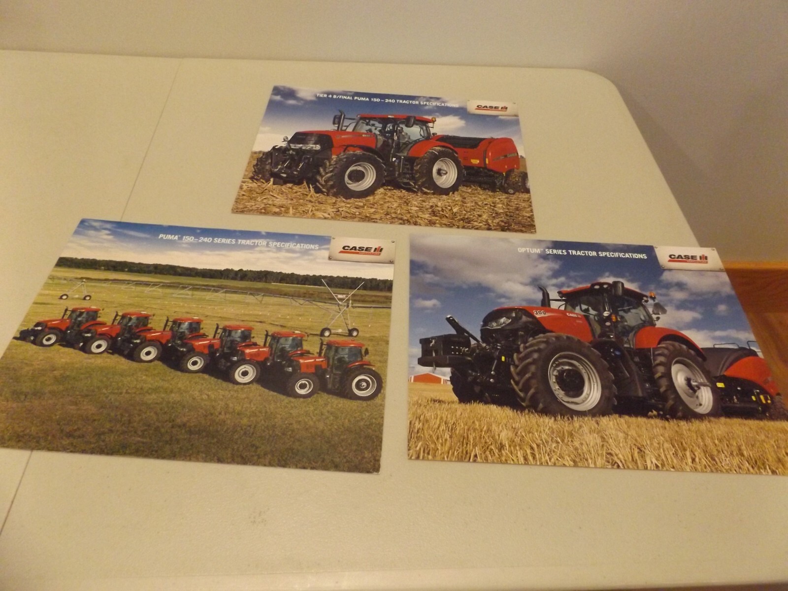 3-CASE-IH PUMA & OPTUM TRACTORS SPEC., # CIH03131401, CIH01161501, CIH07151501