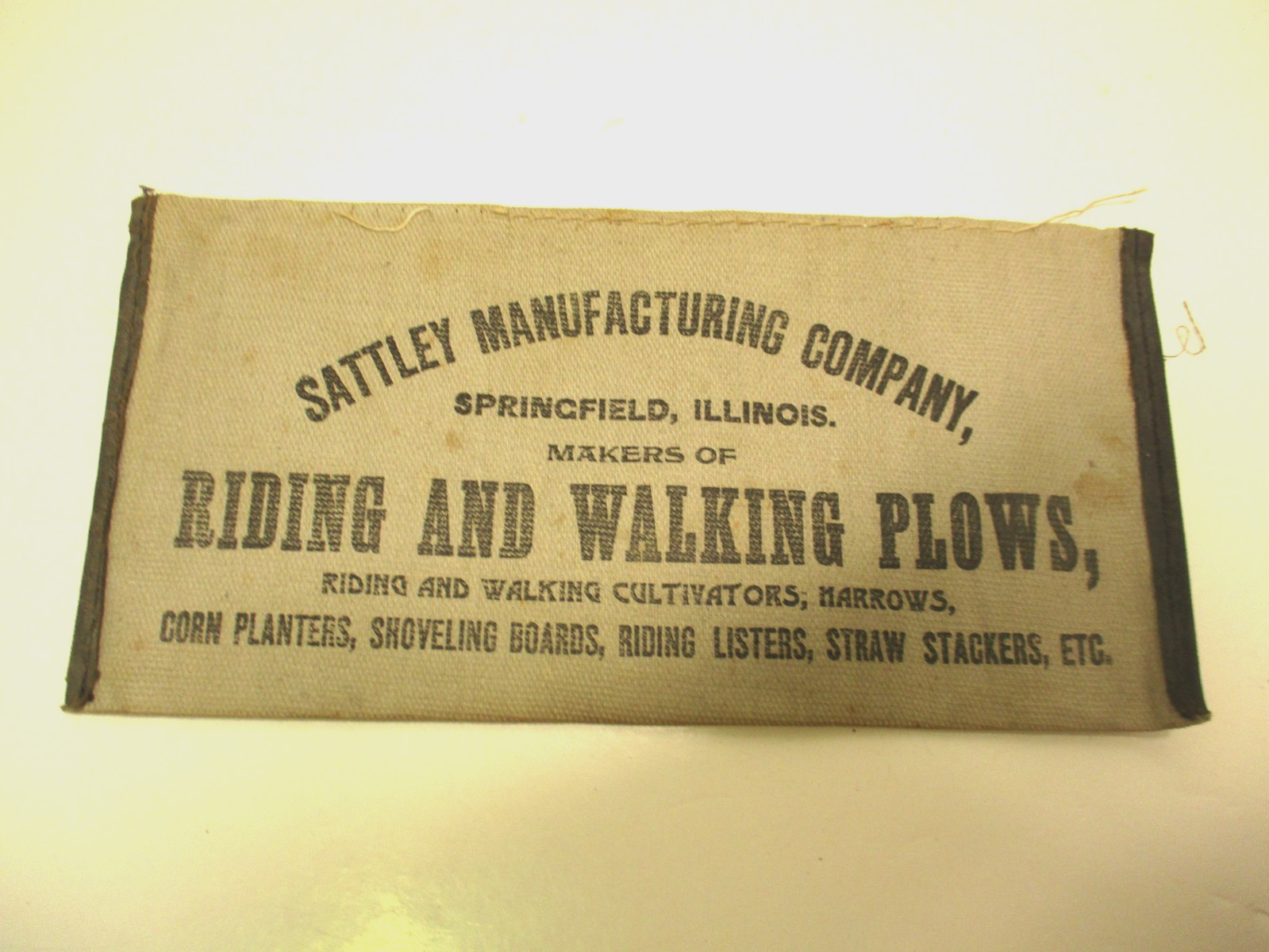 1901 Sattley Manufacturing Company Riding and Walking Plows Advertising Wallet