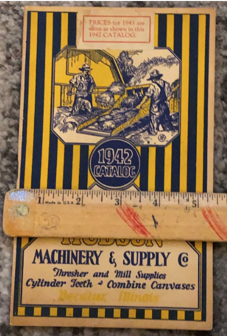 Vintage Hudson Machinery Supply Catalog Decatur Illinois Thresher Supplies 1942