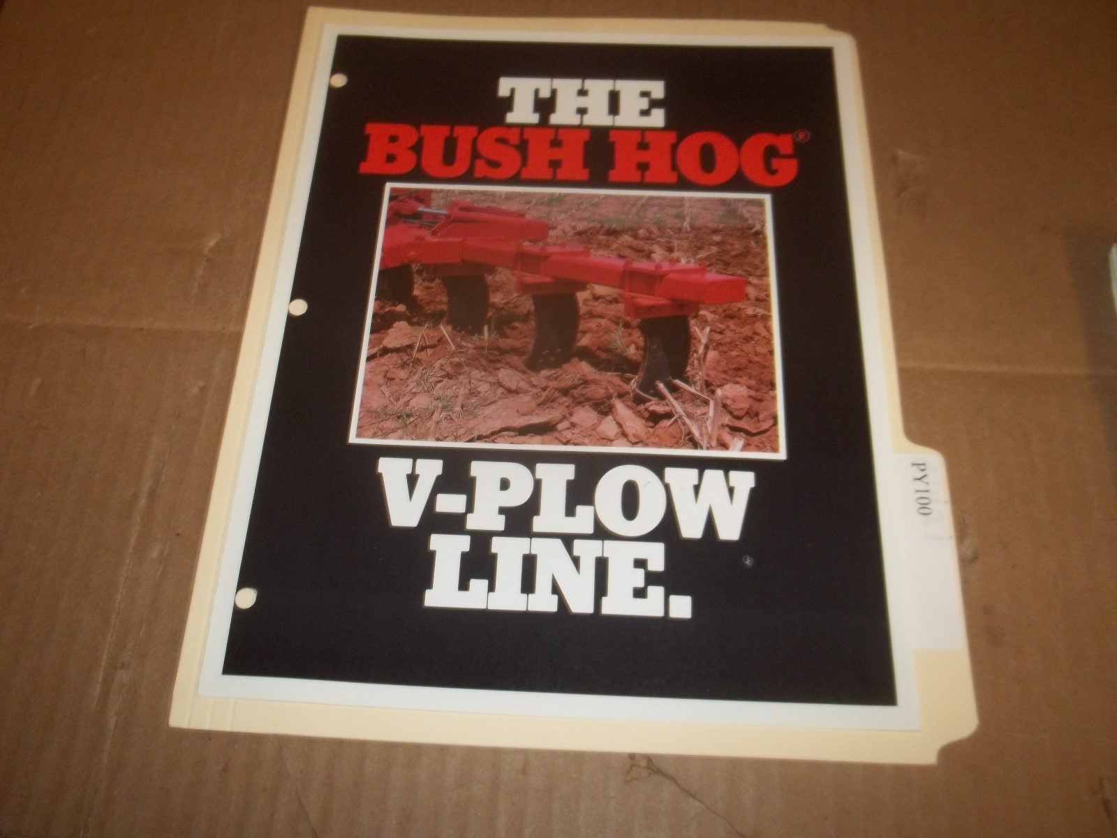 PY100) Bush Hog Sales Brochure 4 Pages – V-Plow Line