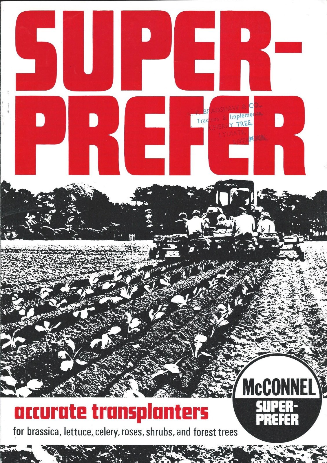 Farm Implement Brochure – McConnel – C M B Super-Prefer – Transplanter (F4643)