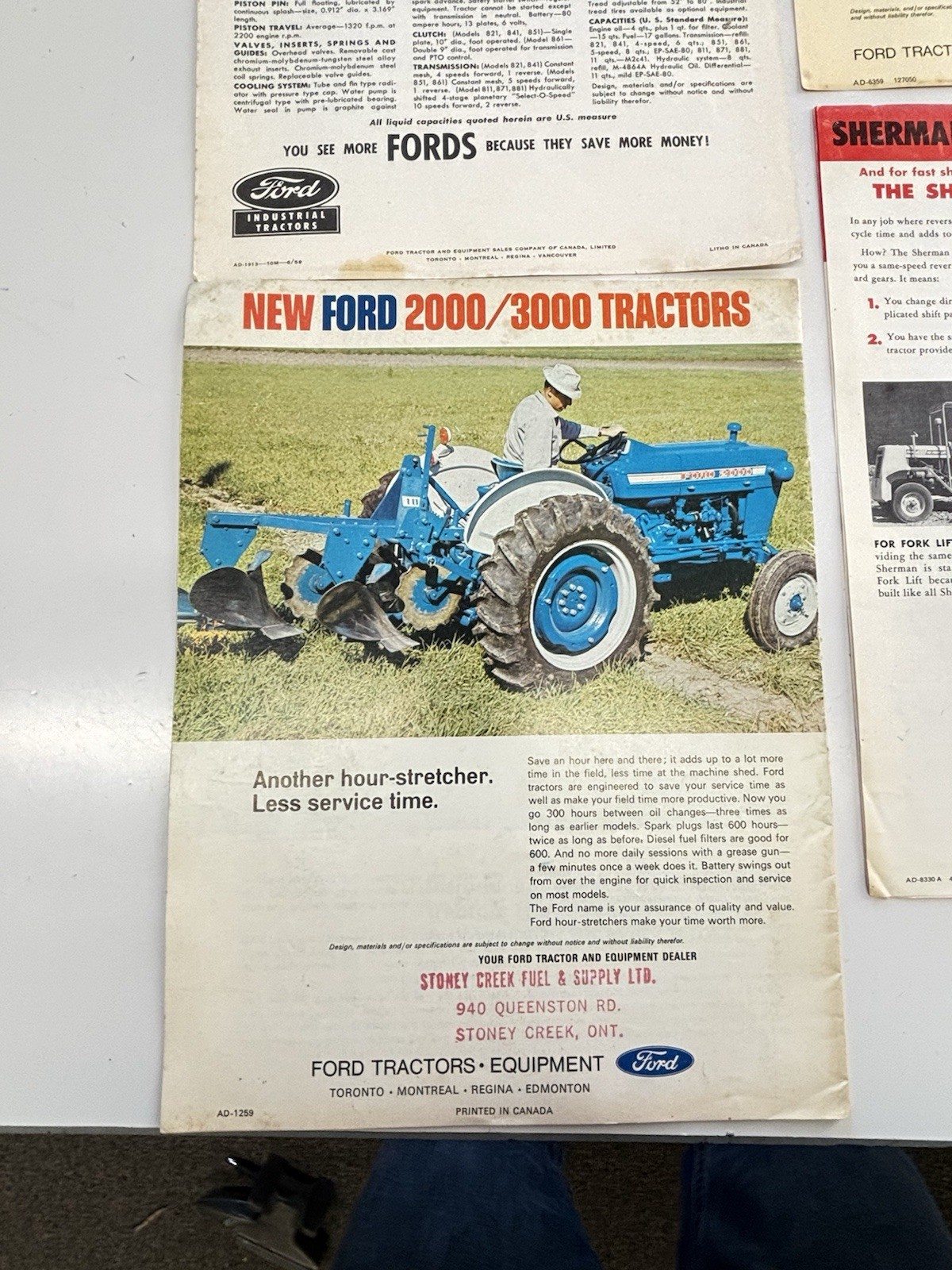 Group Of (6) 1960’s 1970’s Ford Tractor / Implement Dealer Brochures