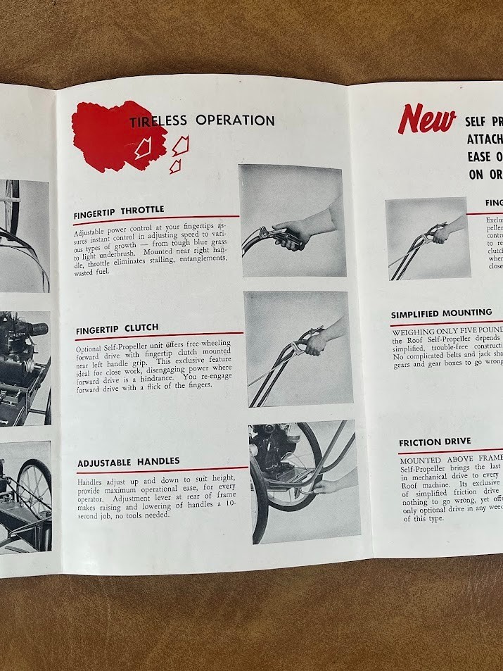 1950&rsquo;s ROOF FENCE ROW WEED CUTTER Instructions Pontiac, Illinois