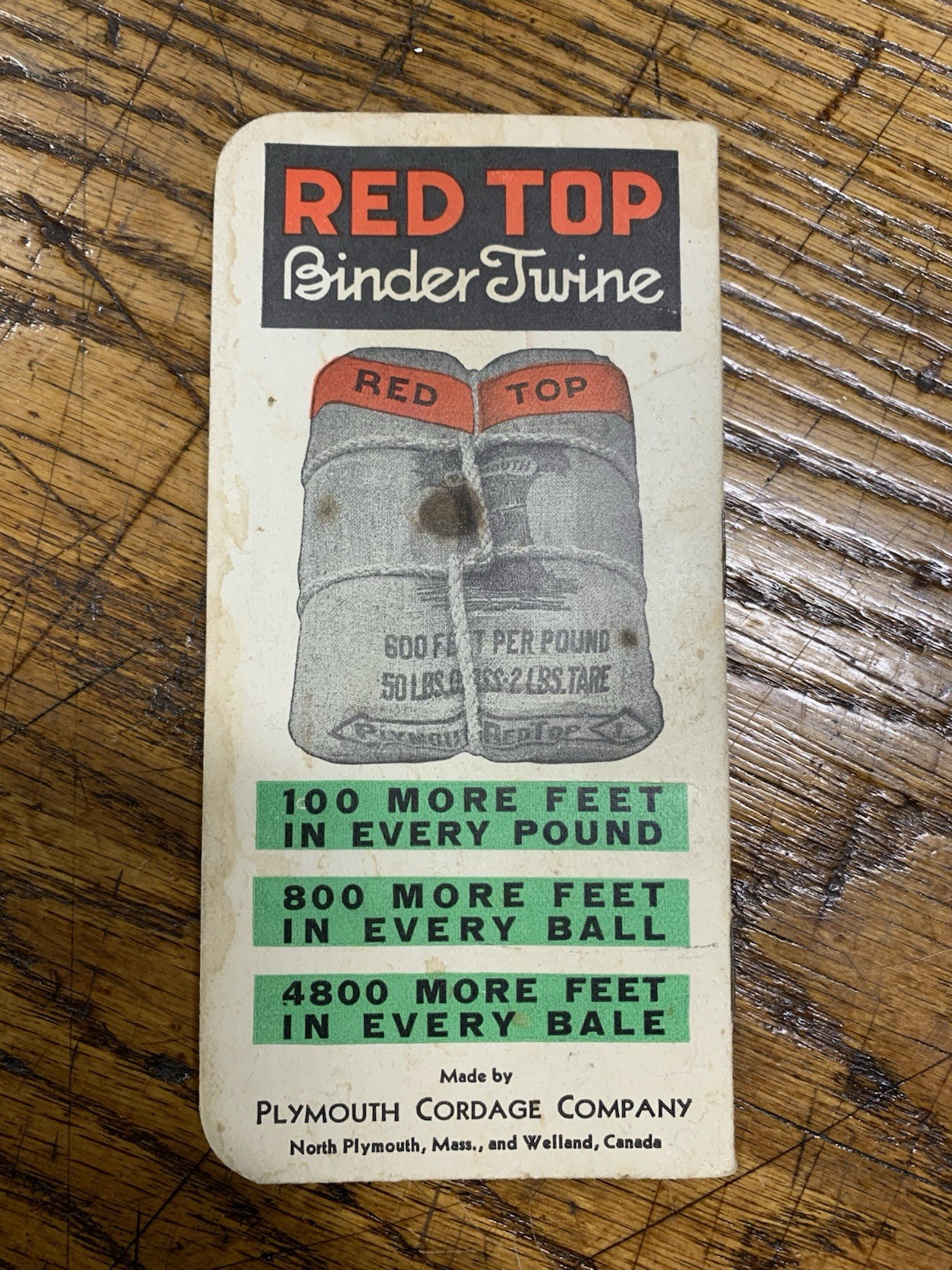 1937-1938 Plymouth Binder Twine – Advertising Pocket Calender Notebook