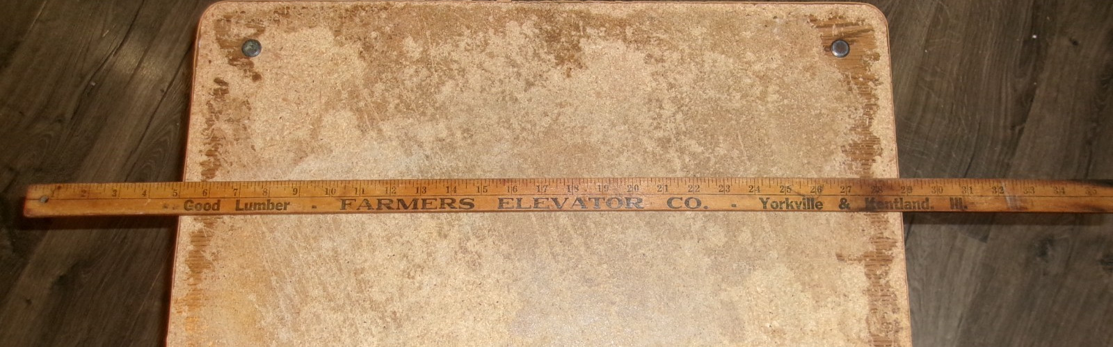 vintage farmers elevator co. yorkville/kentland il. 36&Prime; wood yardstick good used