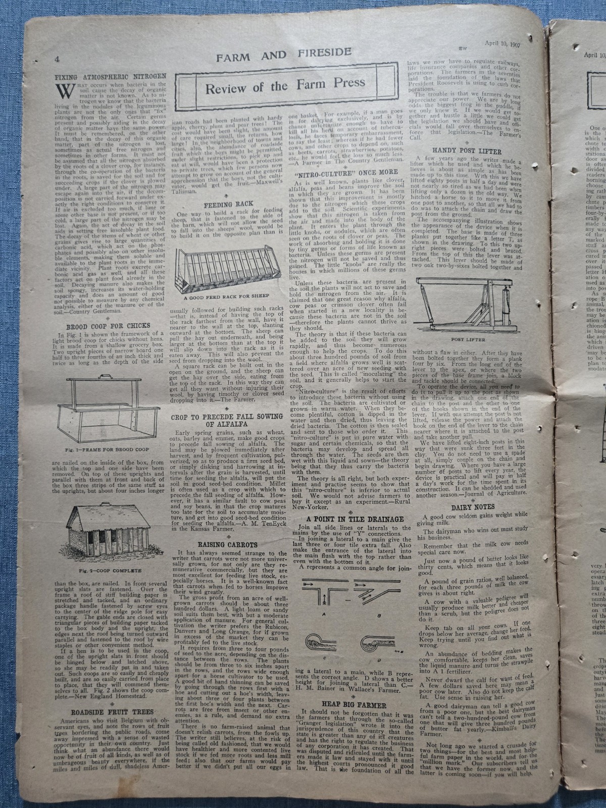 Farm & Fireside Newspaper April 10 1907 Articles Ads Fashion News Humor