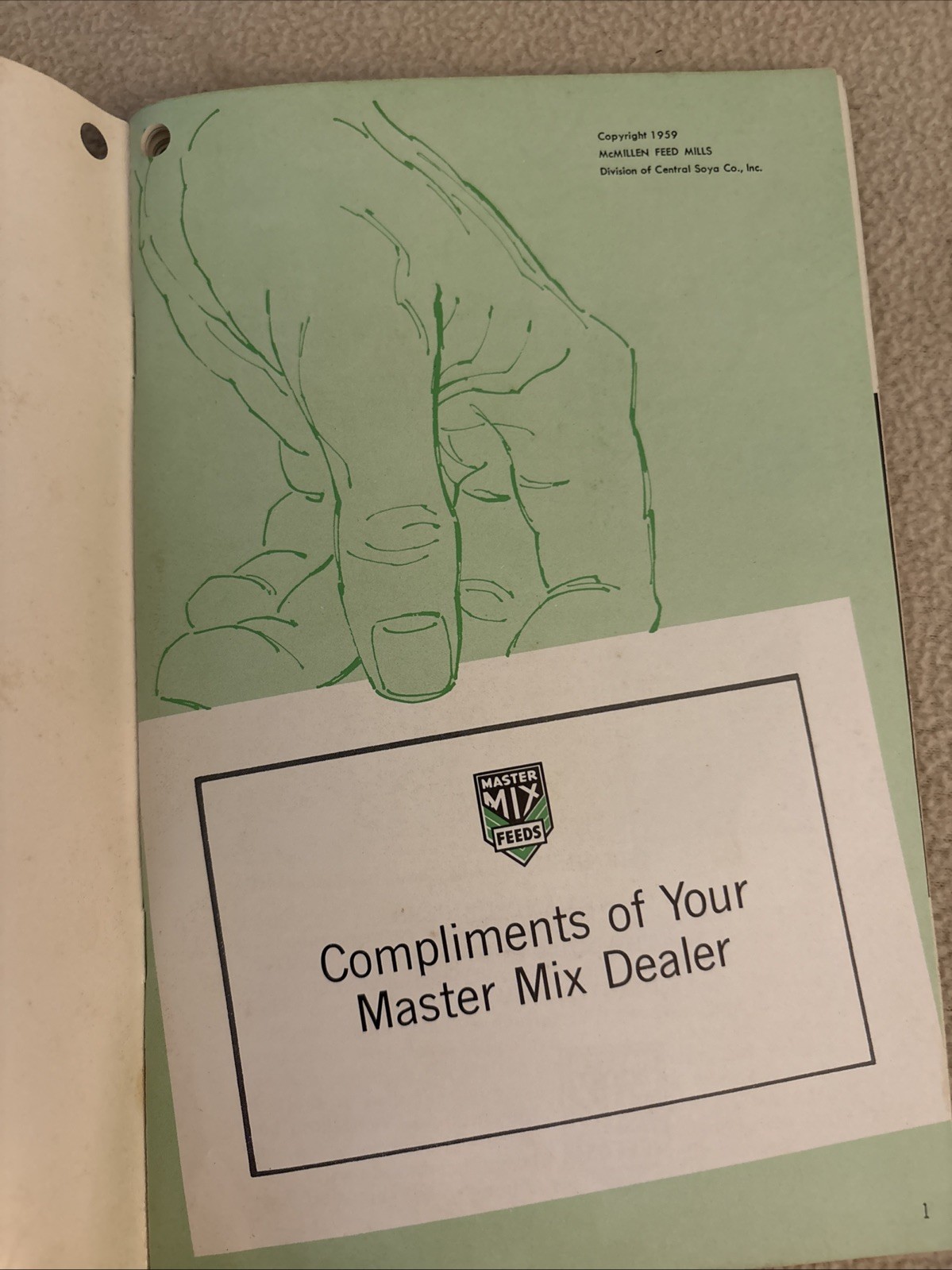 Vintage 1950 McMillen Feed Mill Management Manual for Dairy Cattle