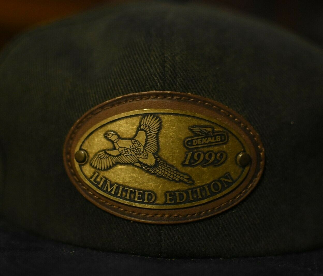 Vtg Dekalb Limited Edition 1999 Hat Snapback Metal Farm K Product Blue Green USA