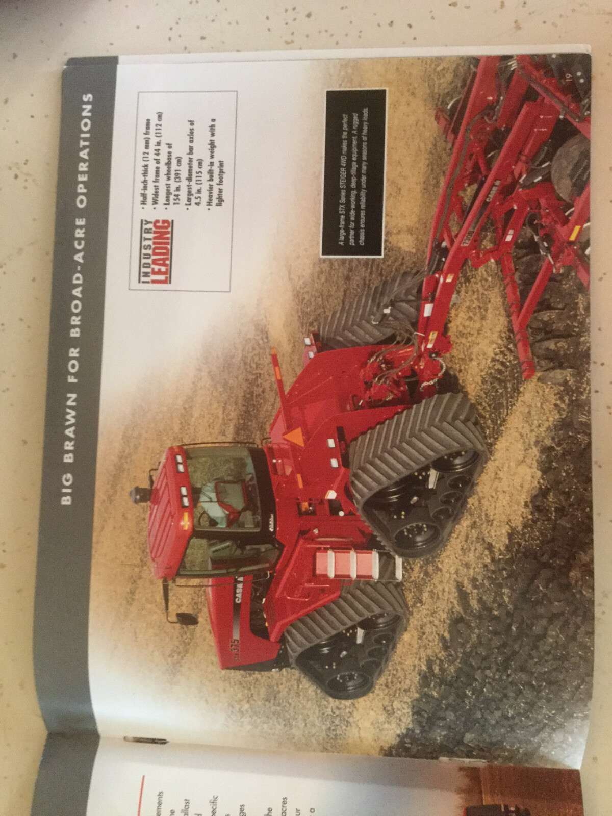 CASE IH STX SERIES STEIGER TRACTORS 275-450 HP 36 PAGES 2002 Sales Brochure